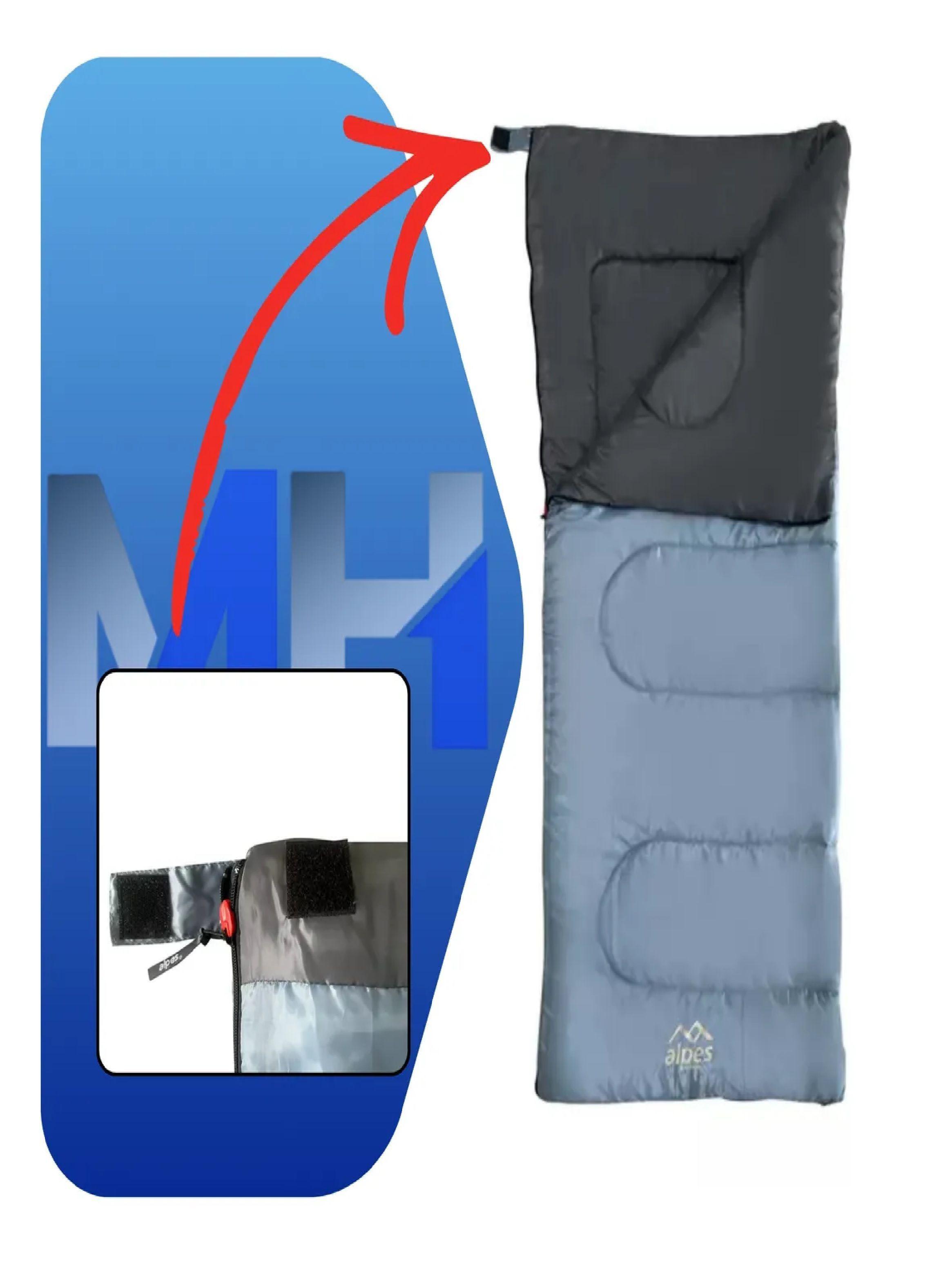 Saco De Dormir Sobre Rectangular 10/25°c 1.83x35 Azul Alpes-6