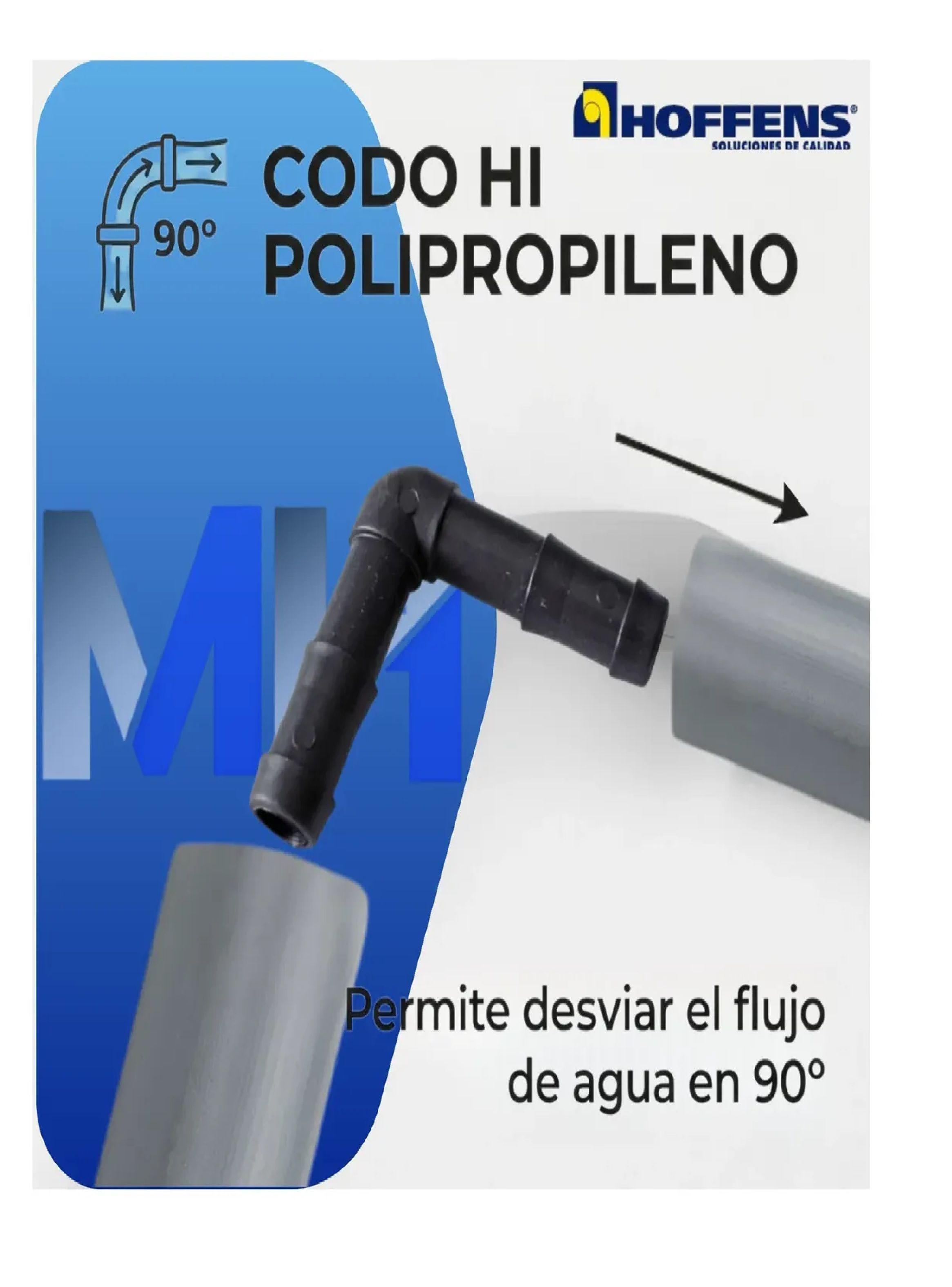 Pack 10 Codo Hi 1/2 Polipropileno Riego Jardín 90 Grados-3