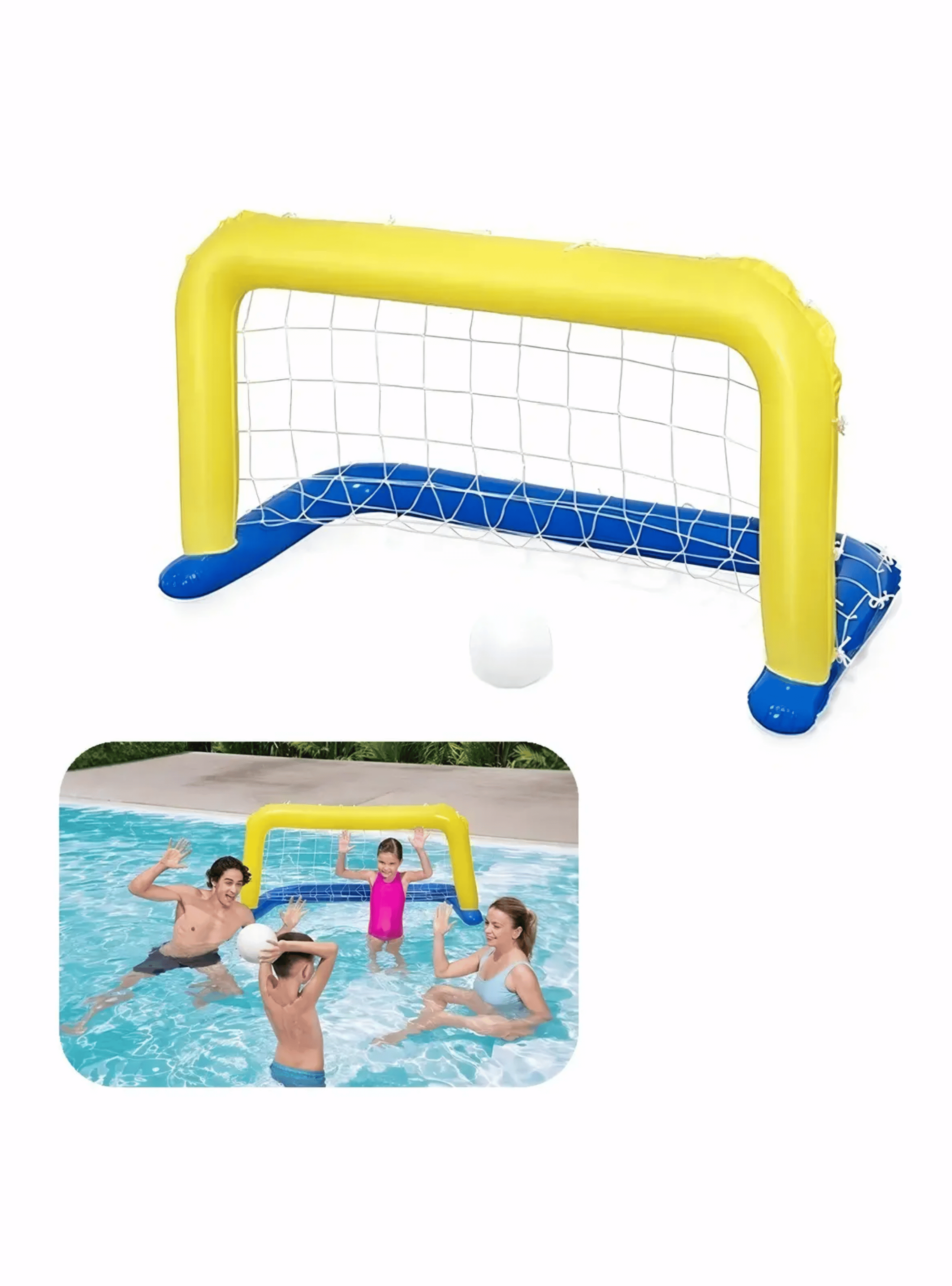 Arco Flotador Inflable Water Polo Piscina Pelota 142x76 Cm-5