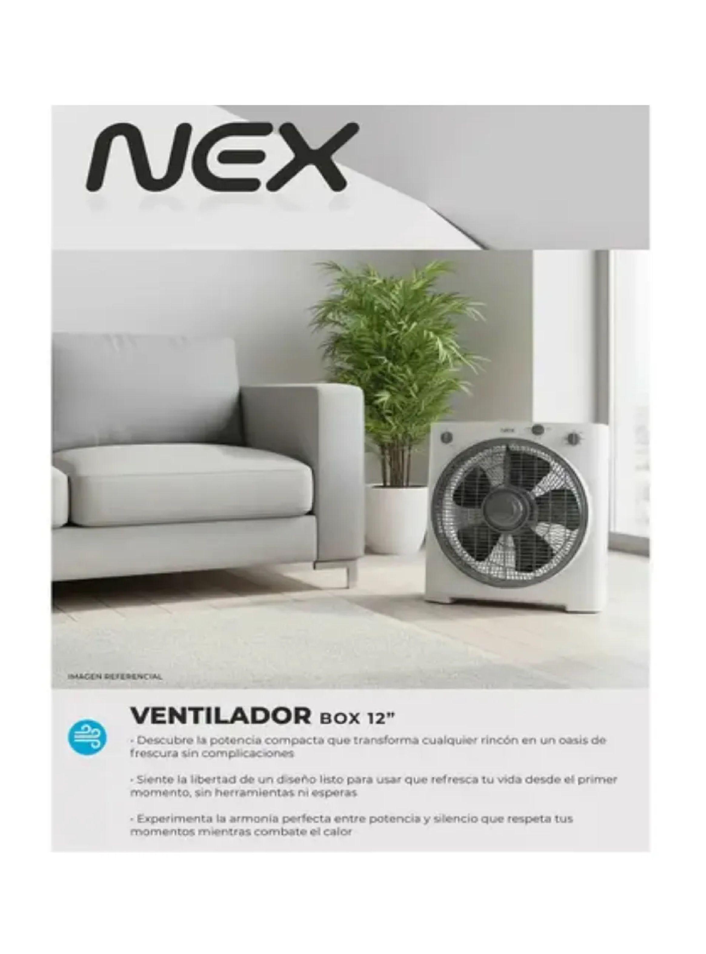 Ventilador Nex Box 12 Pulgadas 35w Blanco Silencioso-3