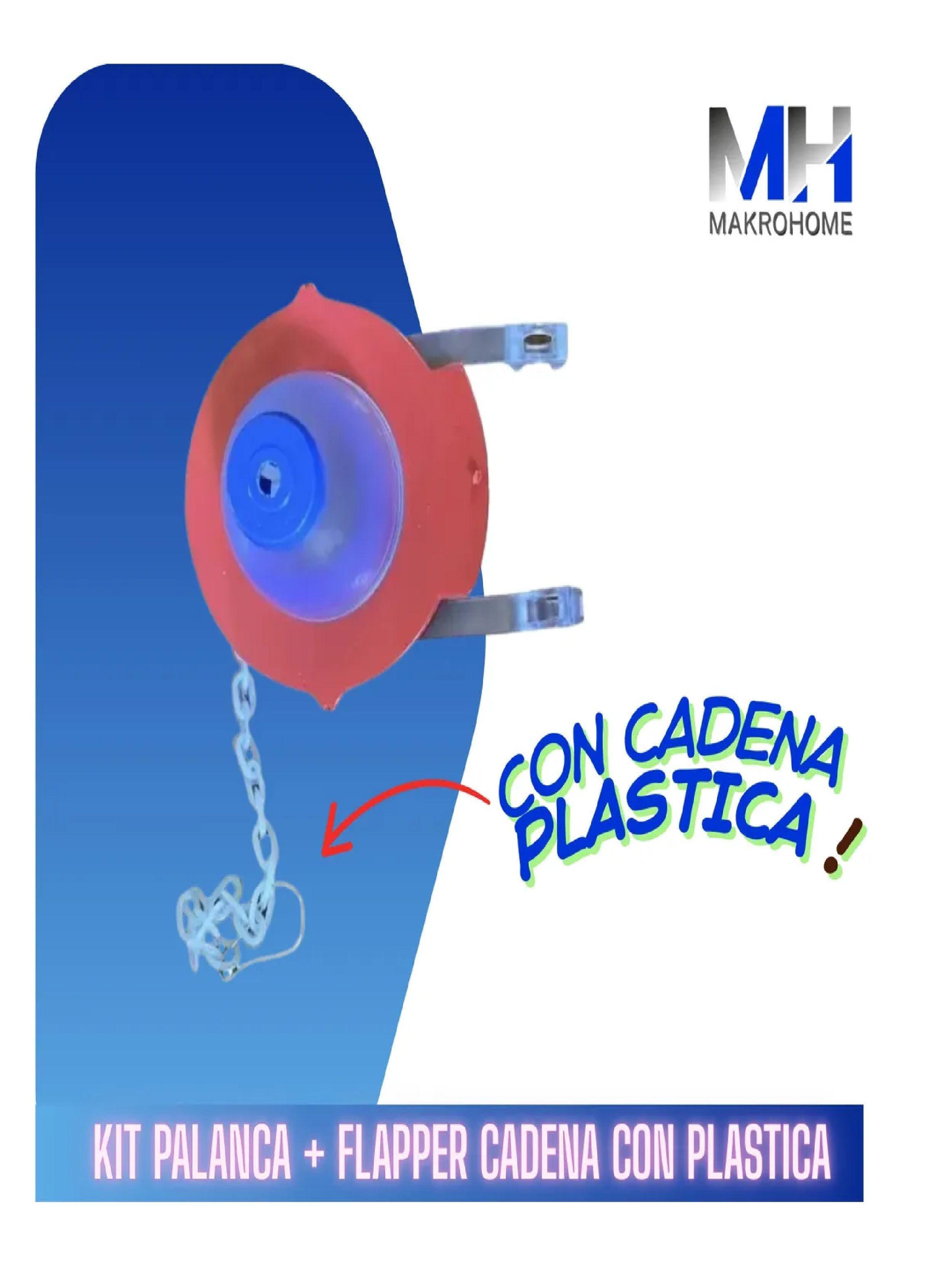 Flapper Cadena Plastica + Manilla Estanque Varilla Bronce-2