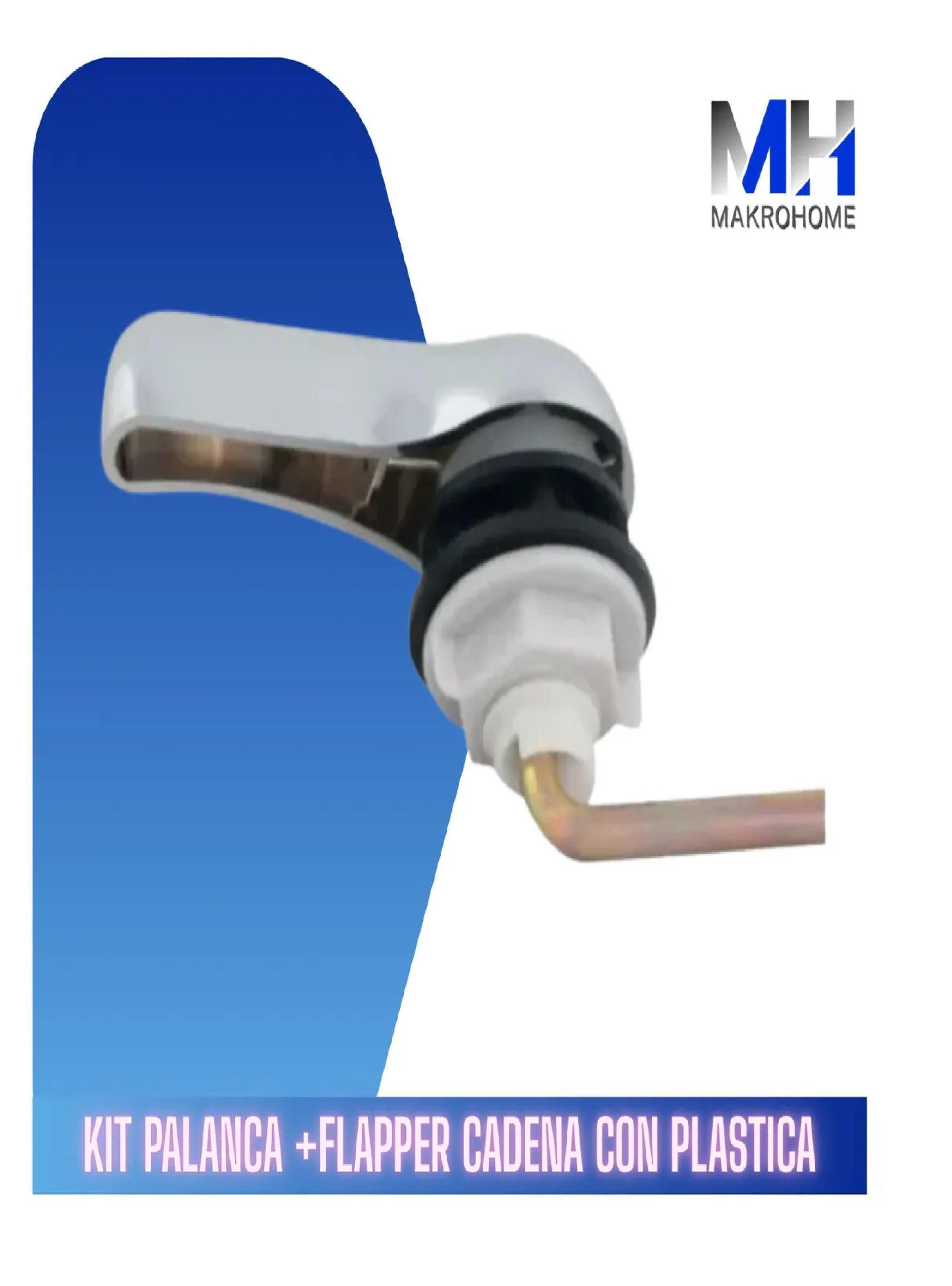 Flapper Cadena Plastica + Manilla Estanque Varilla Bronce-4