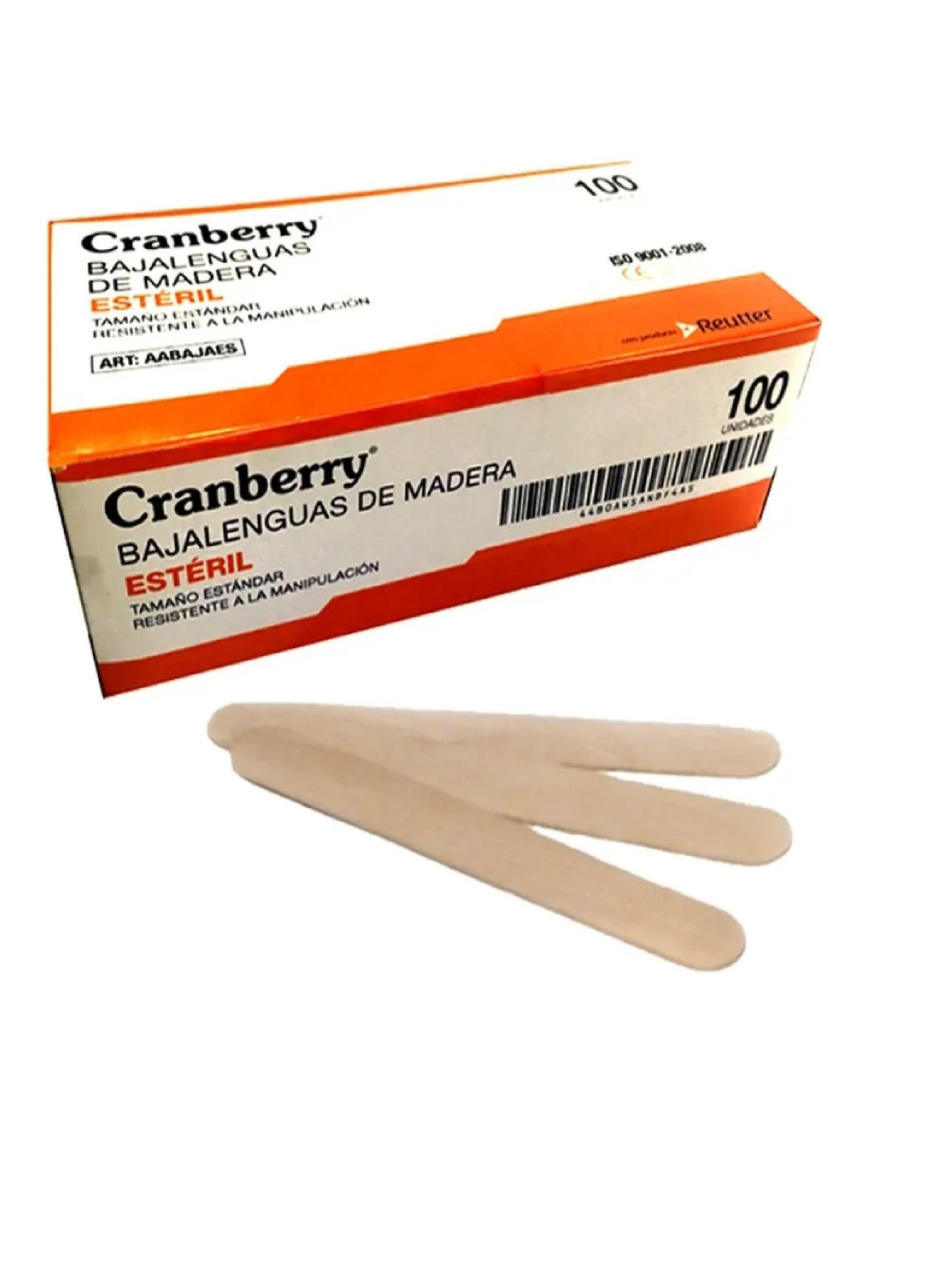 Baja Lengua Madera Esteril Cranberry 100 Unidades Estandar-1