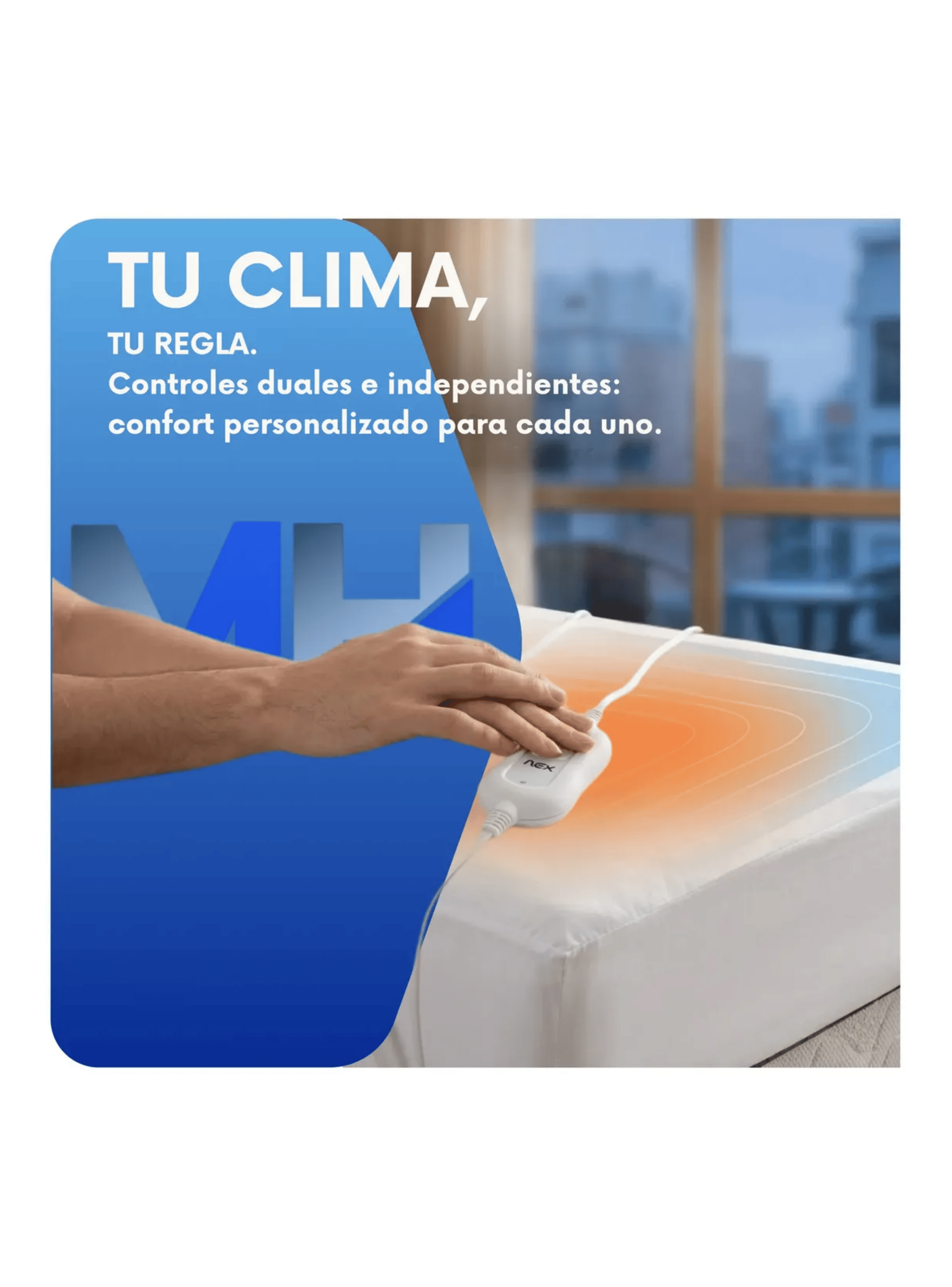 Pack Nex Calientacama 1p 2p King Frazada Electrica 110w-5