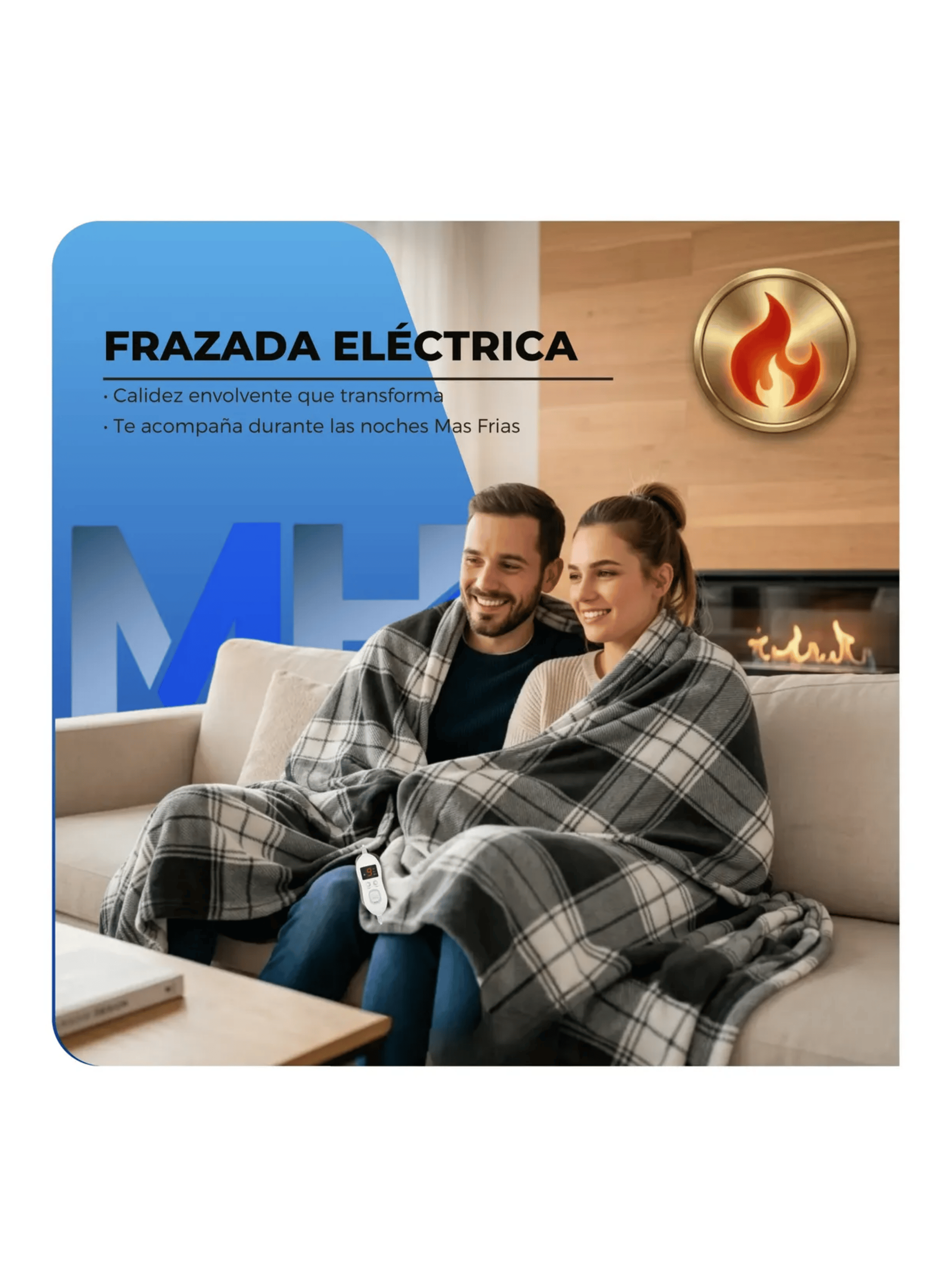 Pack Nex Calientacama 1p 2p King Frazada Electrica 110w-7