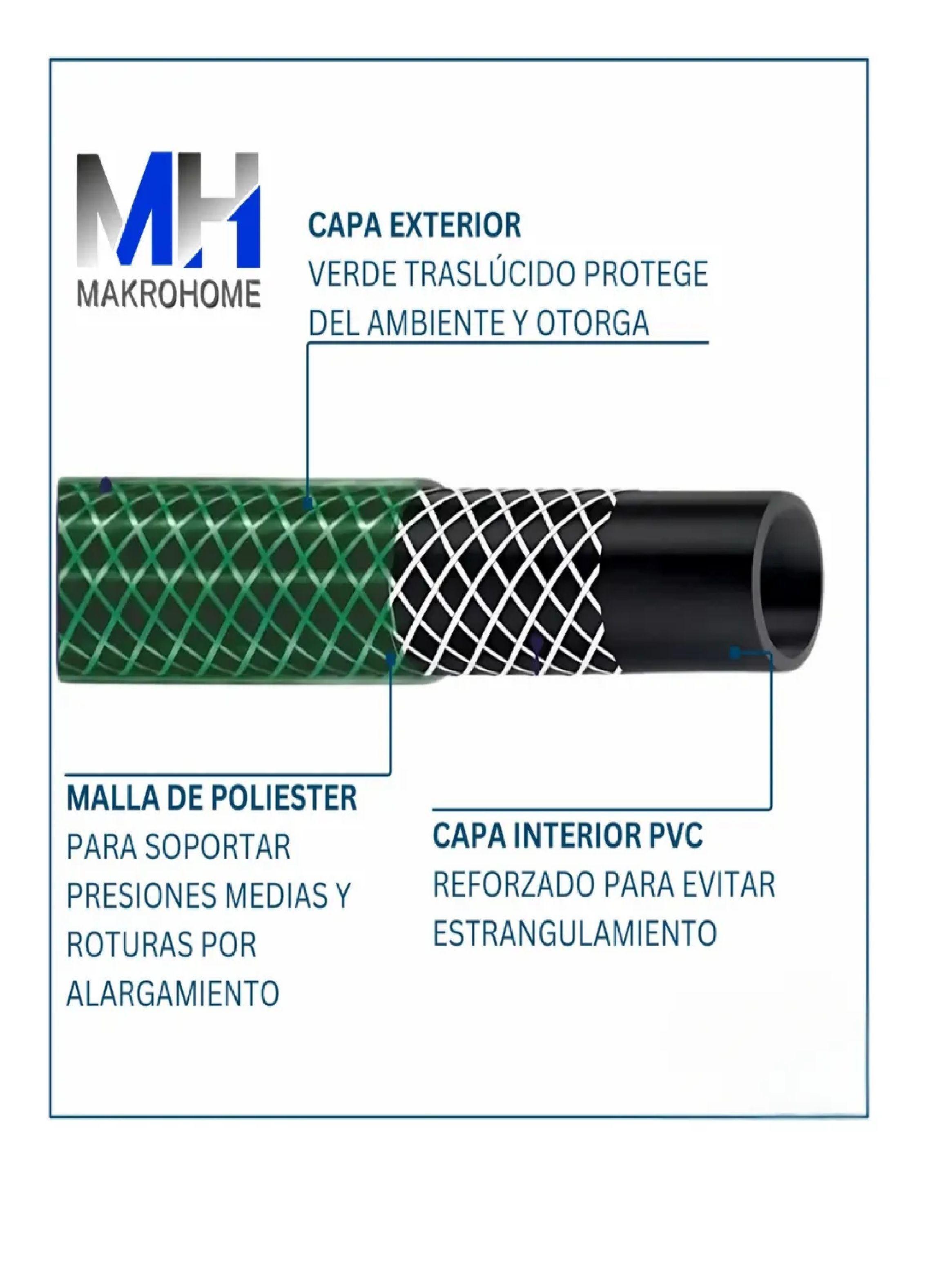 Manguera Reforzada Jardin 1/2 Pulgada Rollo 50 Metros-2