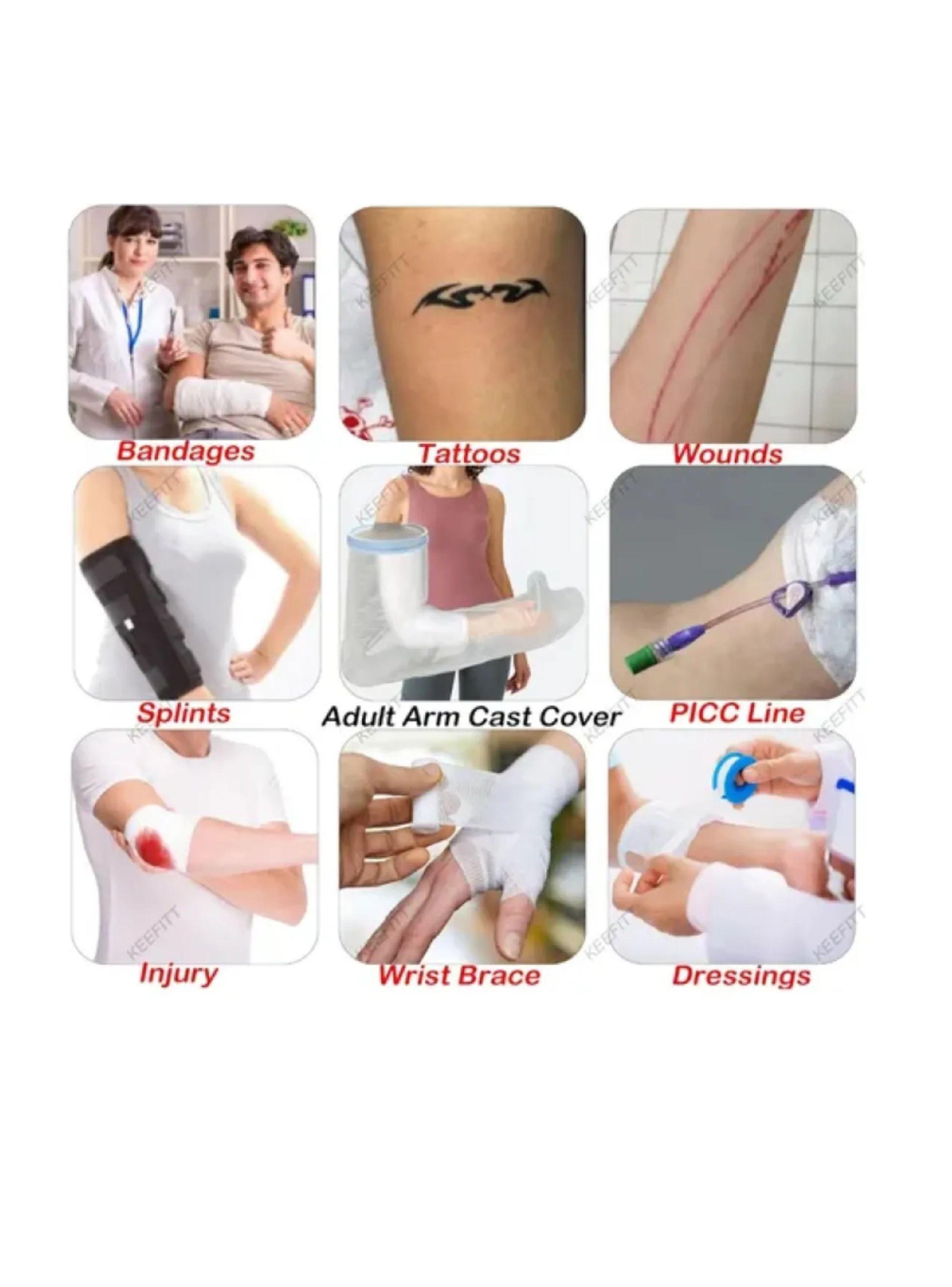 Protector Impermeable Para Pierna Vendaje, Yeso Y Heridas-4