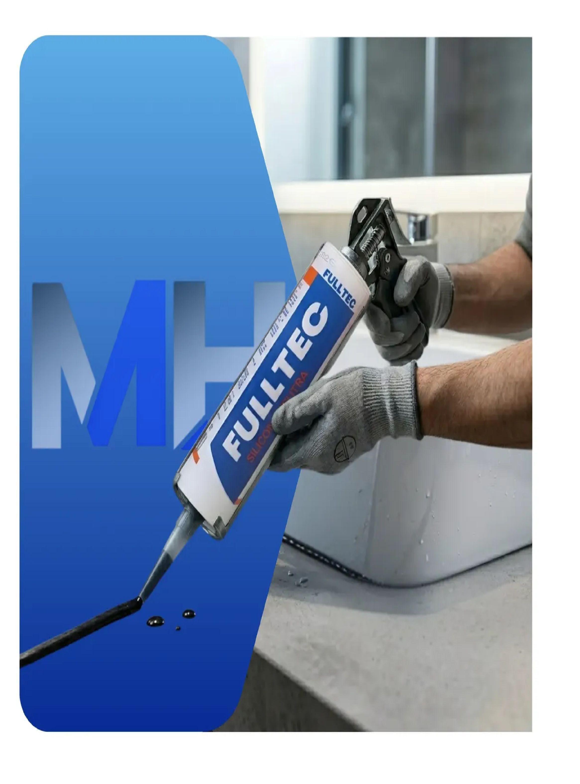 3 Unid Sellador Silicona Negra Neutra No Corrosiva Fulltec-2