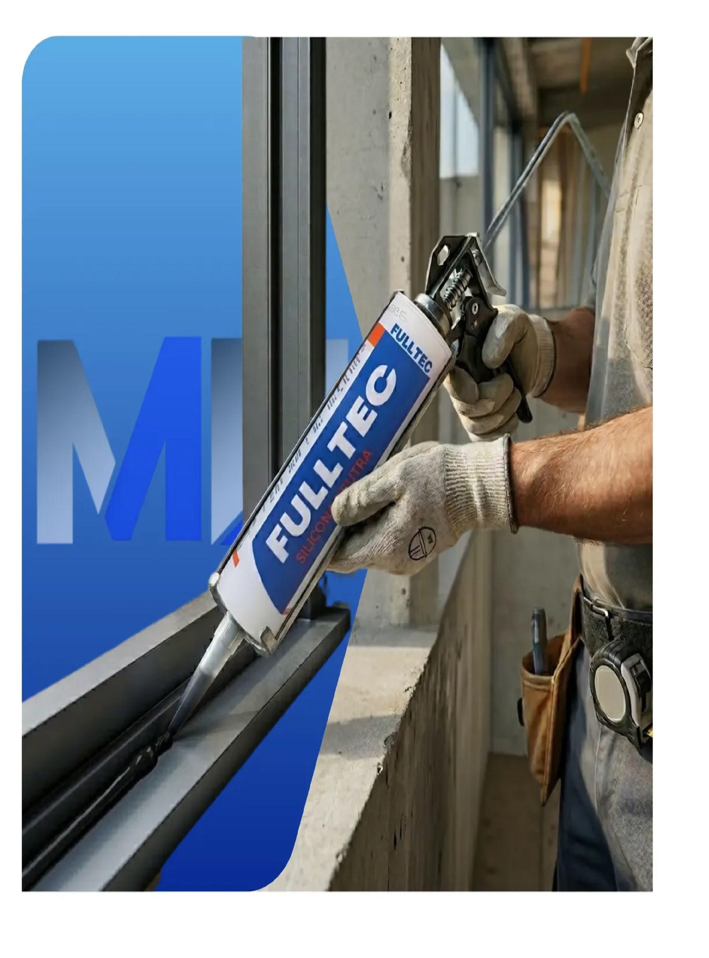 3 Unid Sellador Silicona Negra Neutra No Corrosiva Fulltec-4