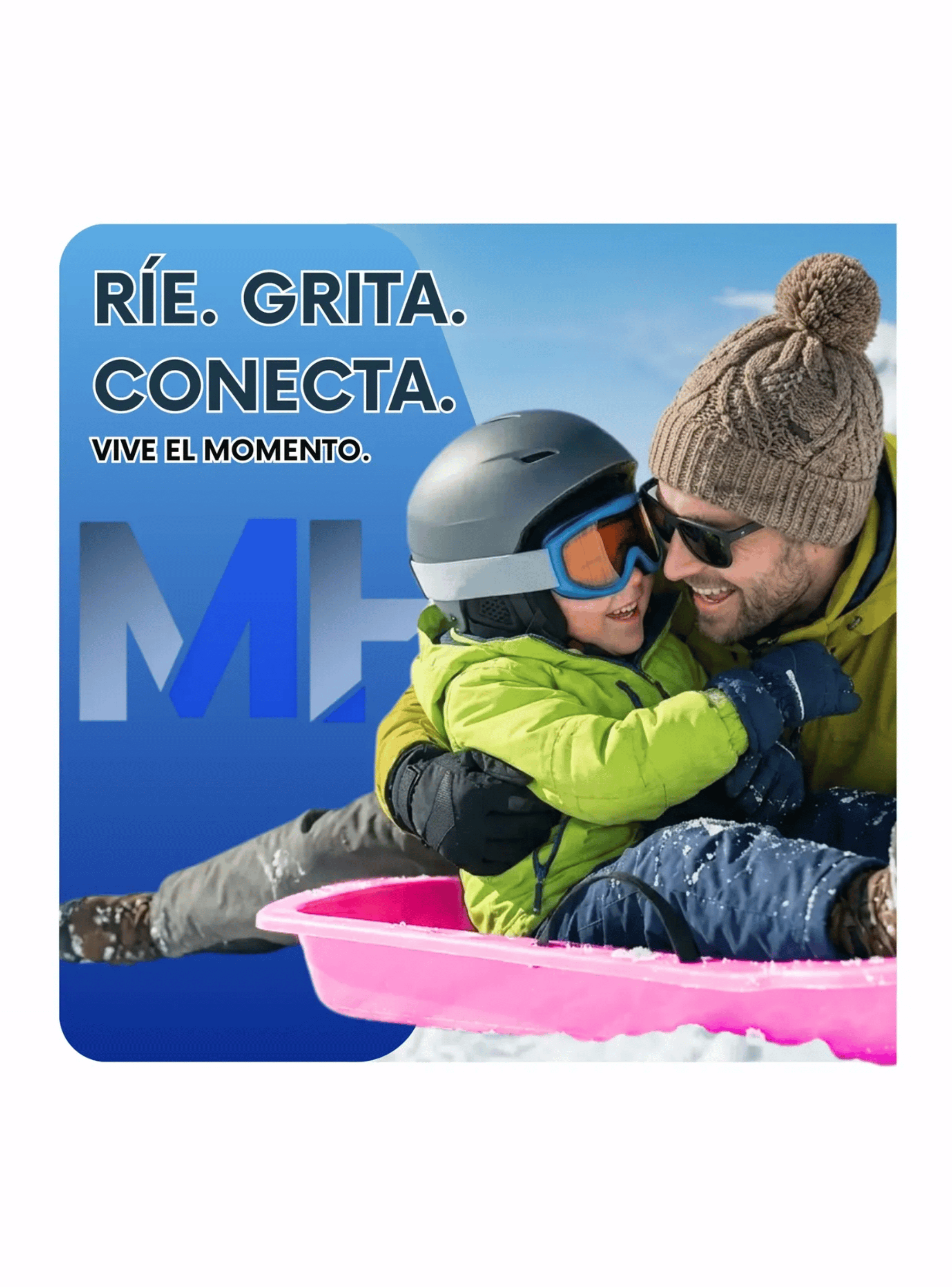 Trineo Nieve Deslizante Con Agarre Y Cuerda Ni os Y Adultos Rosa-3