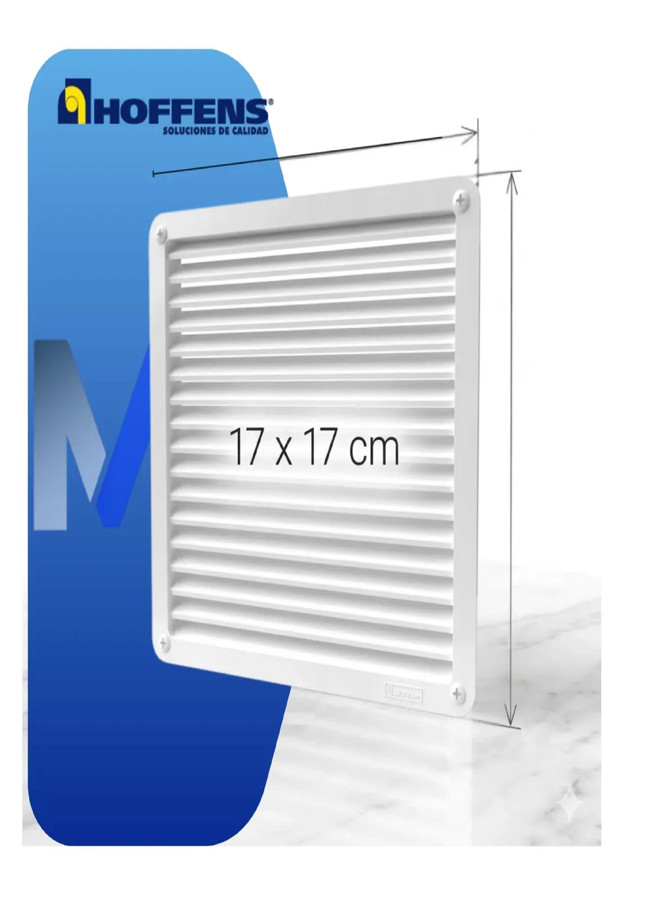 Celosia Con Pestaña 17x17cm Hoffens Ventilacion Blanca Uv-3