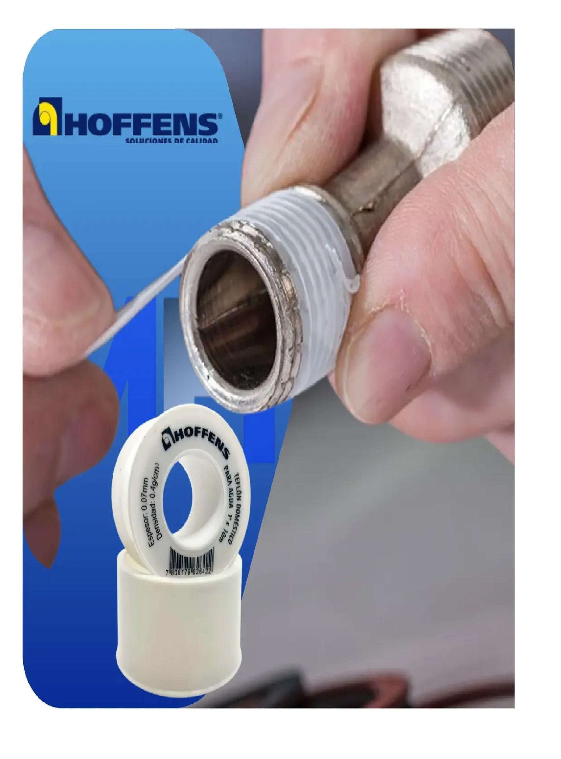 Pack 10 Cintas Teflon Hoffens 1 Pulgada X10 Mts Sello Agua-3