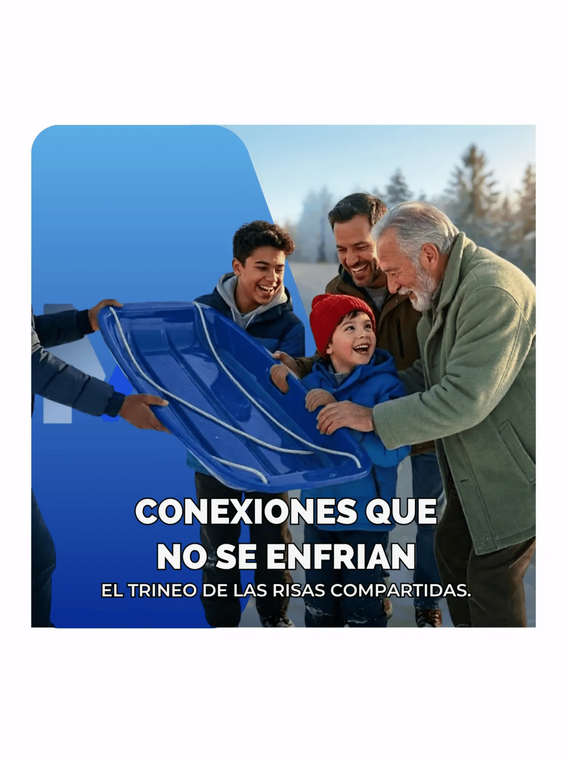 Trineo Deslizante Para Nieve Port til 65x38 Color Azul-3