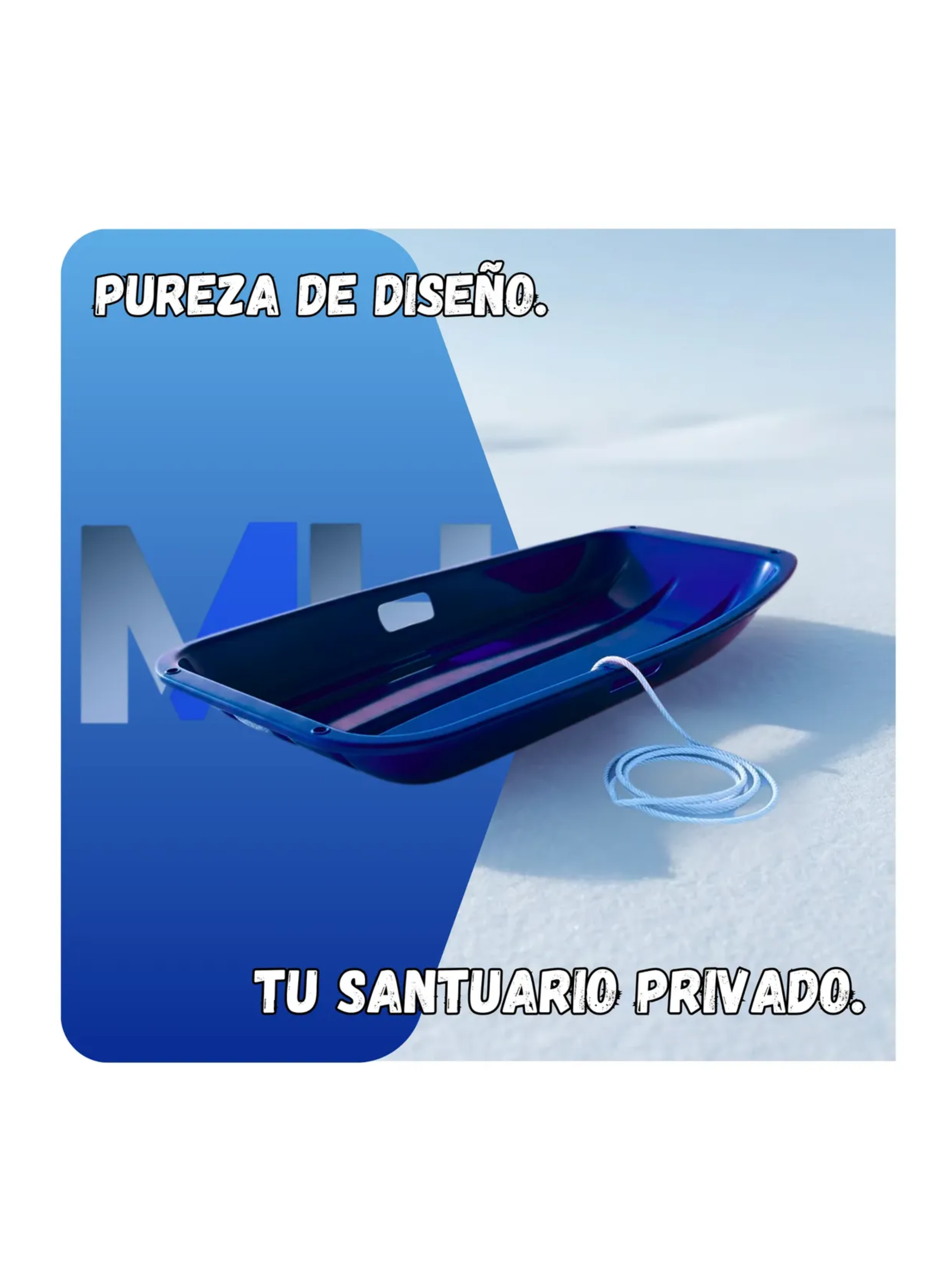 Trineo Deslizante Para Nieve Port til 65x38 Color Azul-5
