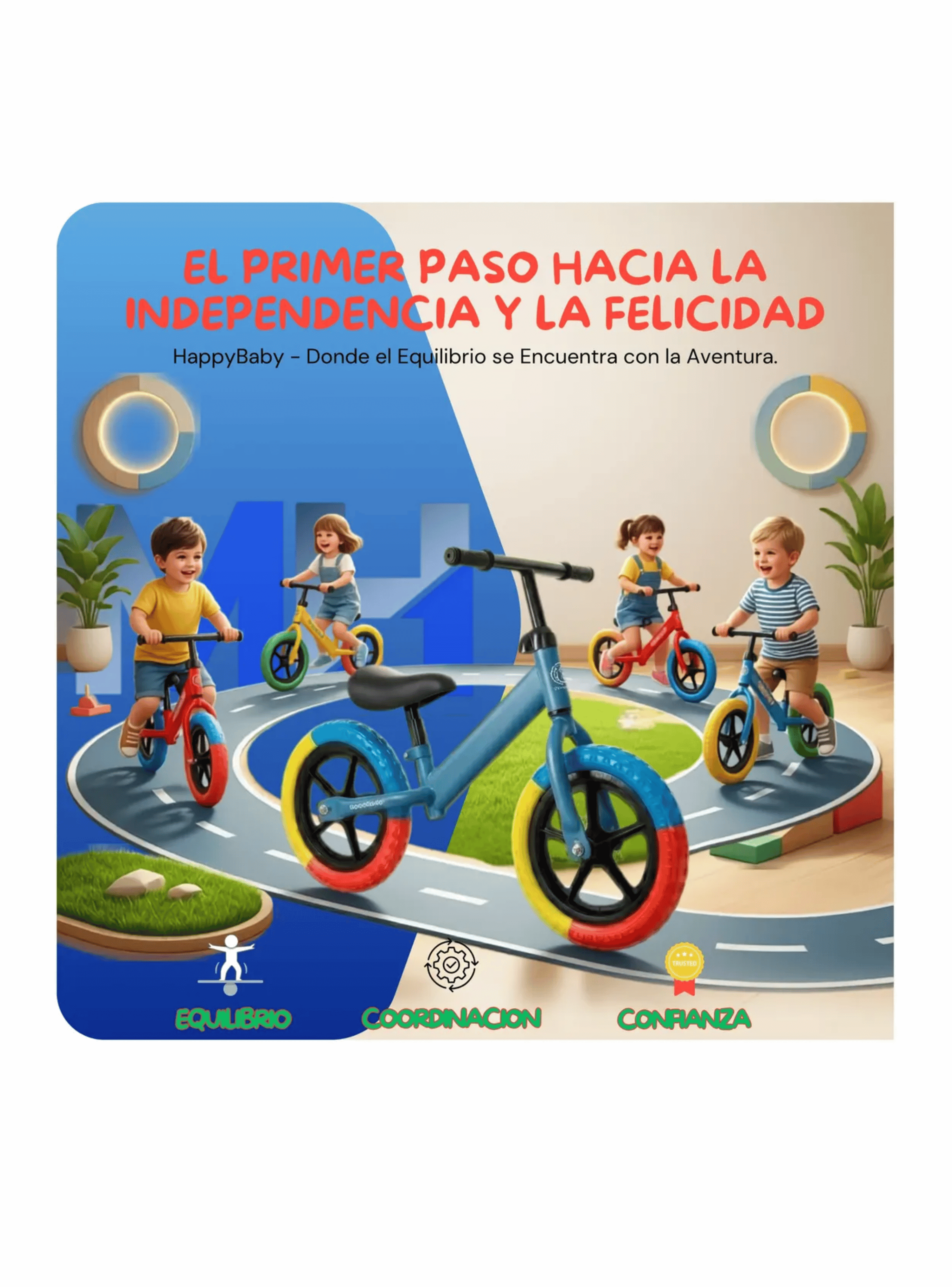 Bicicleta De Equilibrio Aprendizaje Ni os Sin Pedales Star Azul-1