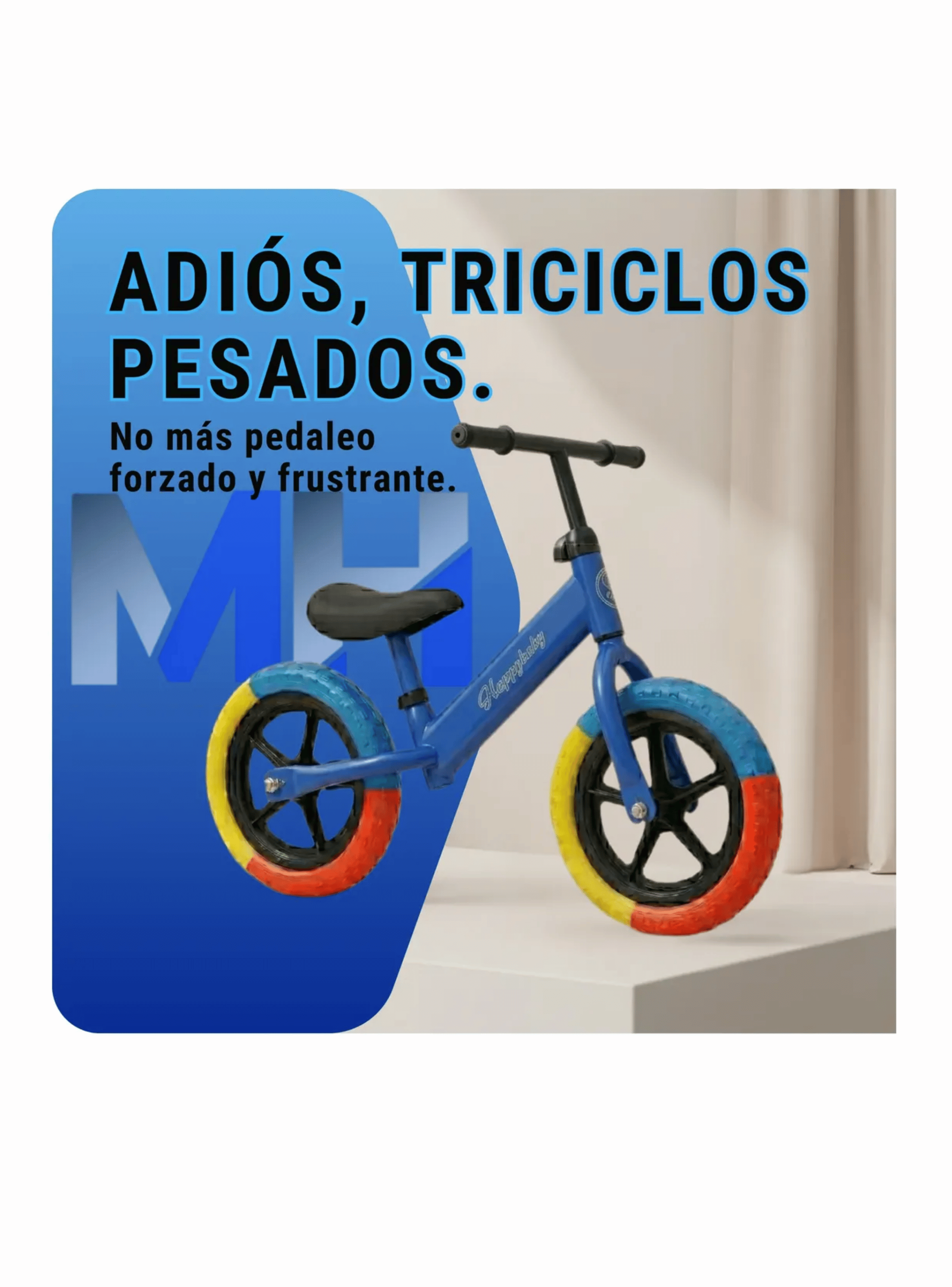 Bicicleta De Equilibrio Aprendizaje Ni os Sin Pedales Star Azul-2