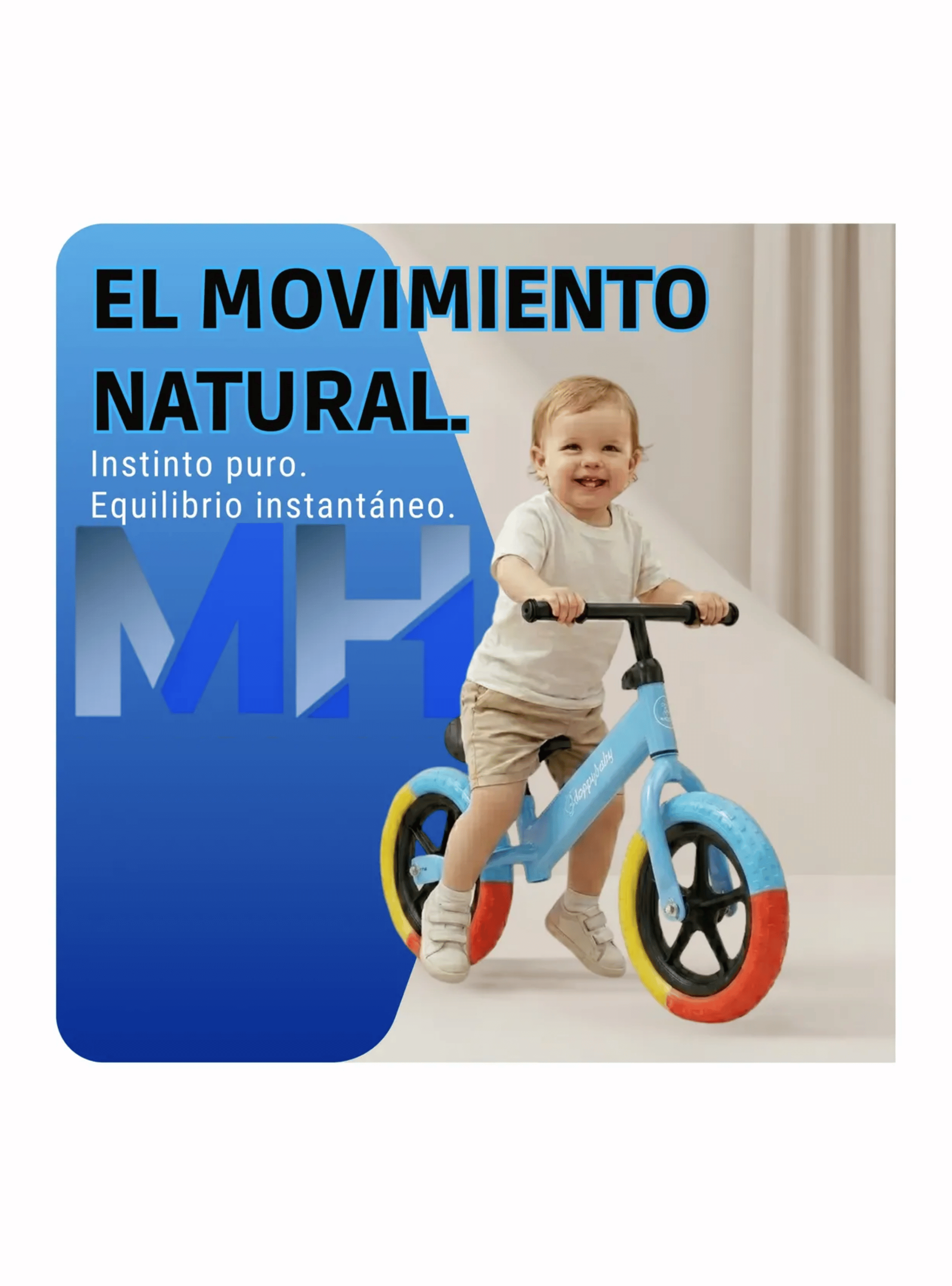 Bicicleta De Equilibrio Aprendizaje Ni os Sin Pedales Star Azul-3