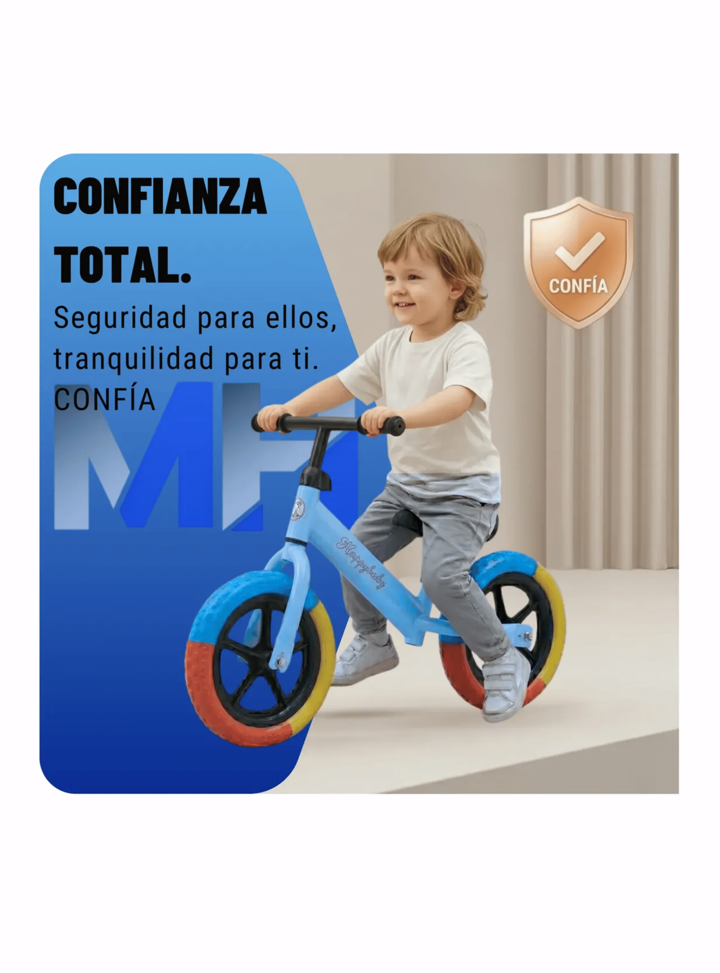 Bicicleta De Equilibrio Aprendizaje Ni os Sin Pedales Star Azul-4