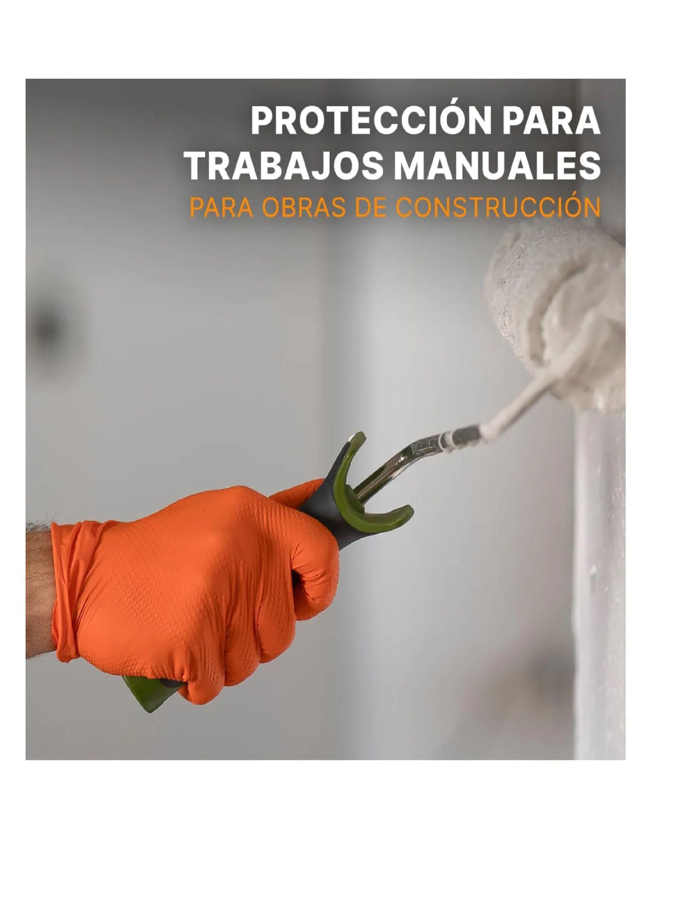 Guantes Nitrilo Naranjo Diamantado 8.5 Grs Pro M X 500unds-6