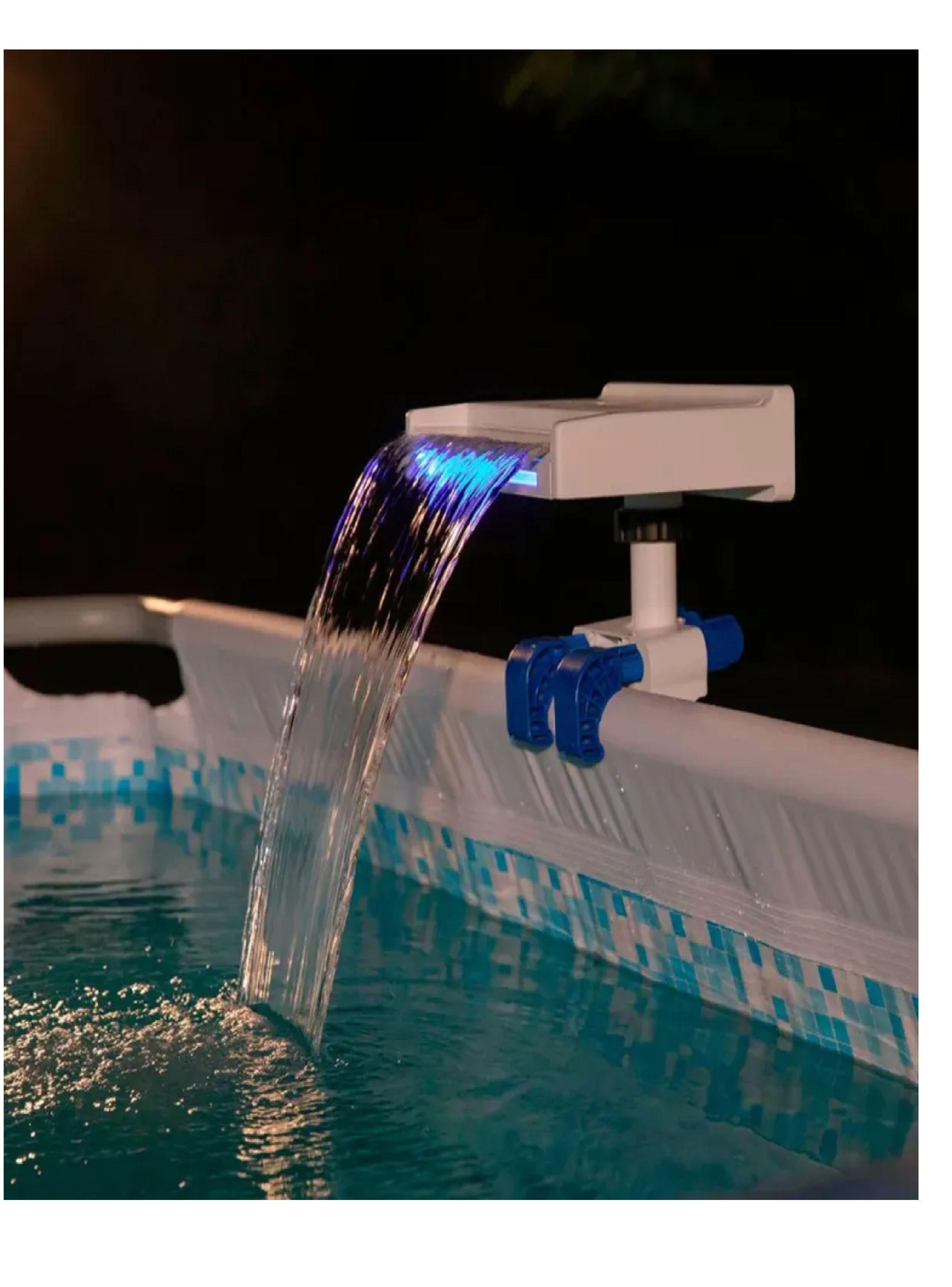 Cascada Para Piscina Con Luz Led Bestway 7 Colores Led-2