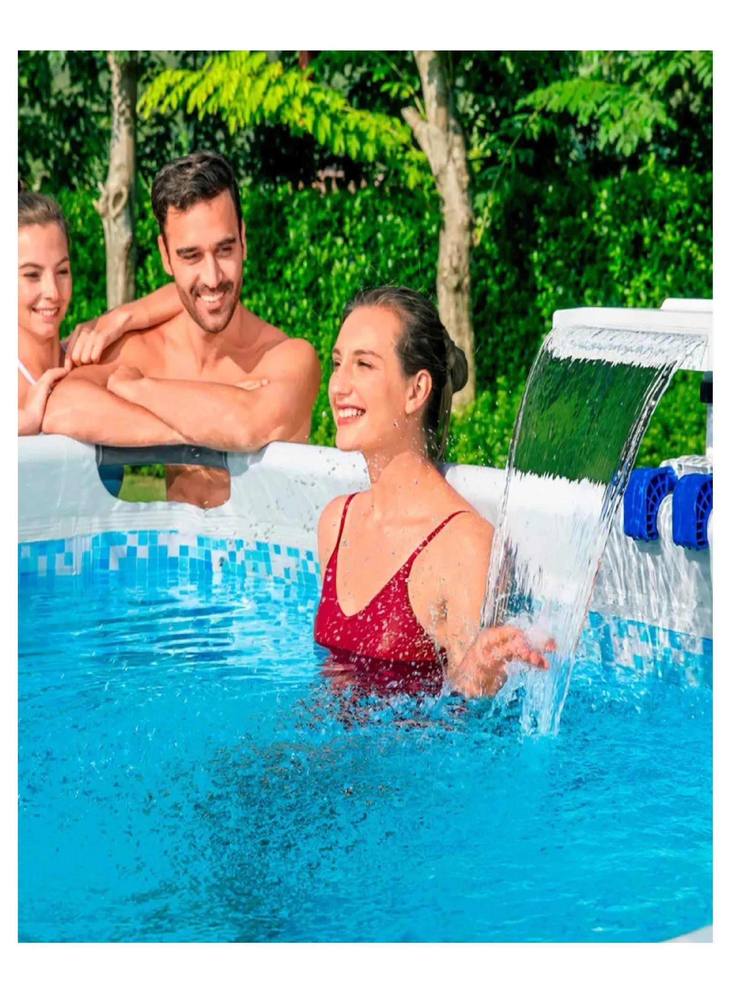 Cascada Para Piscina Con Luz Led Bestway 7 Colores Led-3