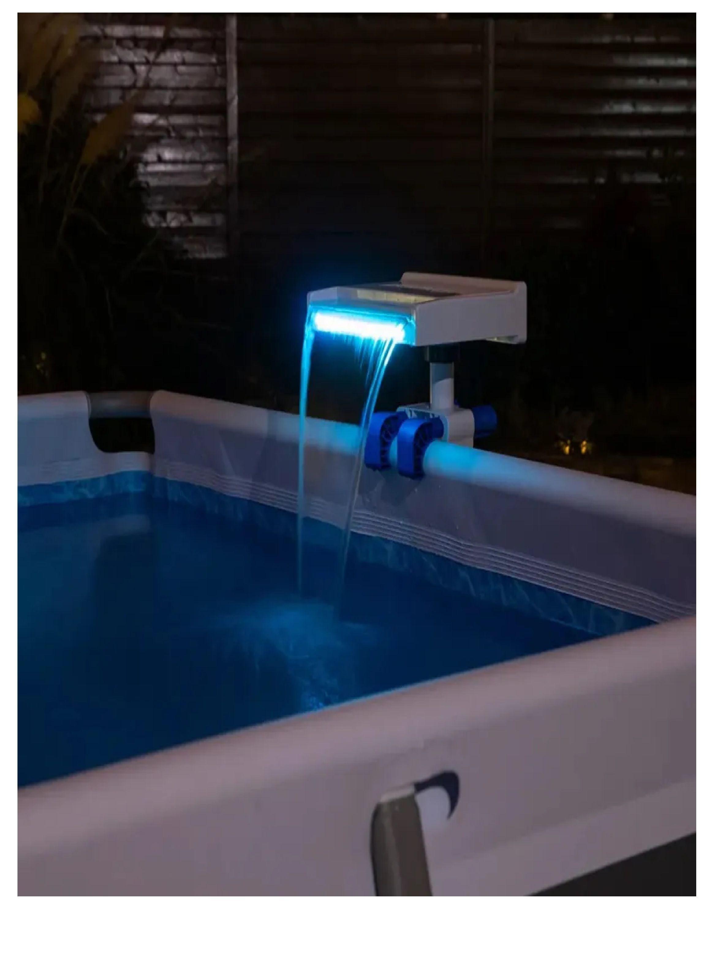 Cascada Para Piscina Con Luz Led Bestway 7 Colores Led-4