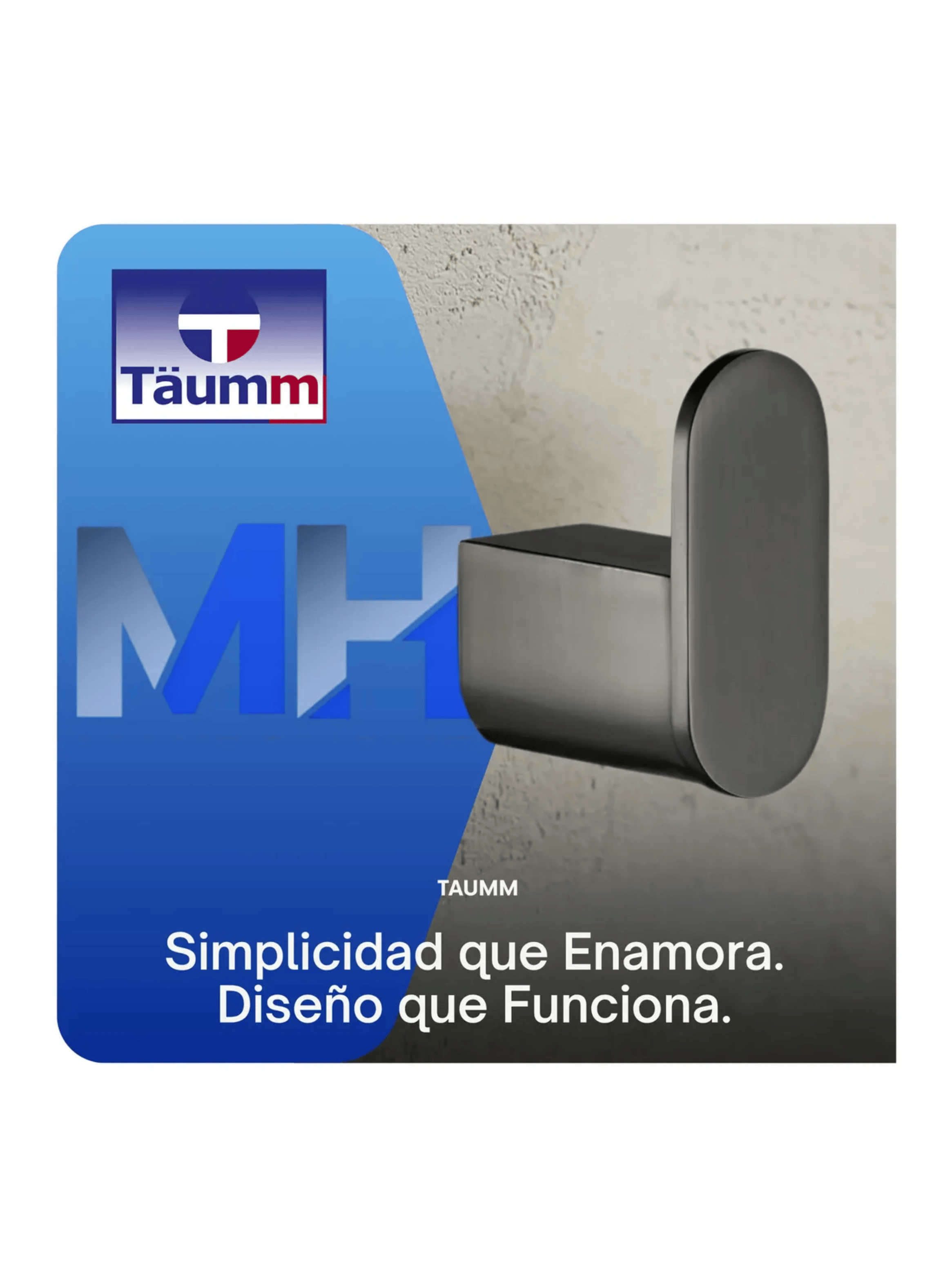 Perchero Gancho Pared Taumm Kassel Gris Niquel Satinado-5