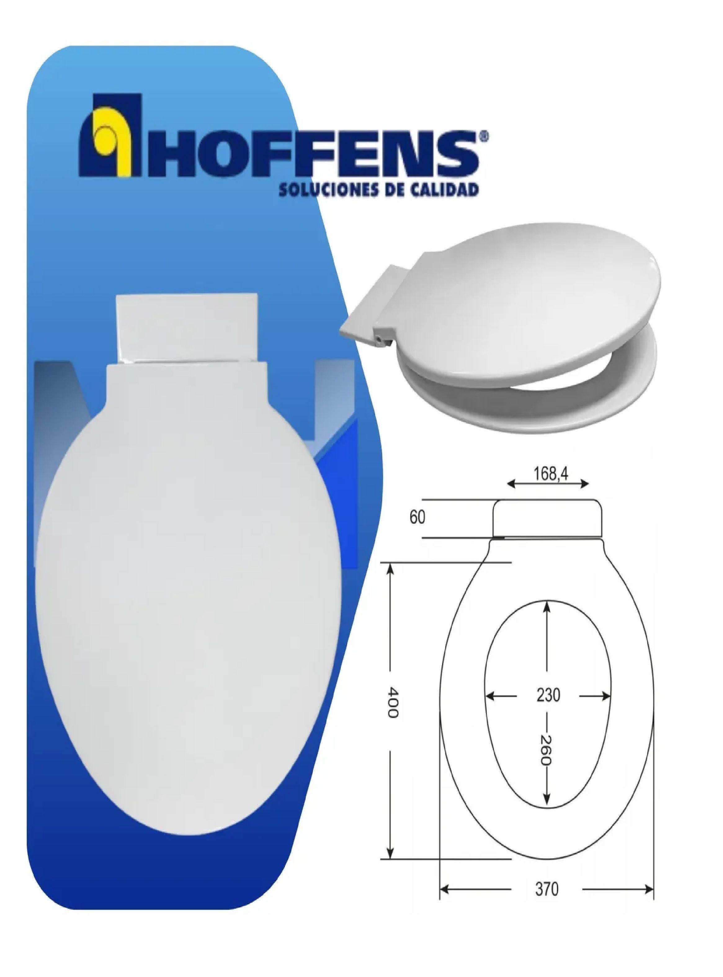 Asiento Tapa Wc Redondo Reforzado Blanco Hoffens Premium-4