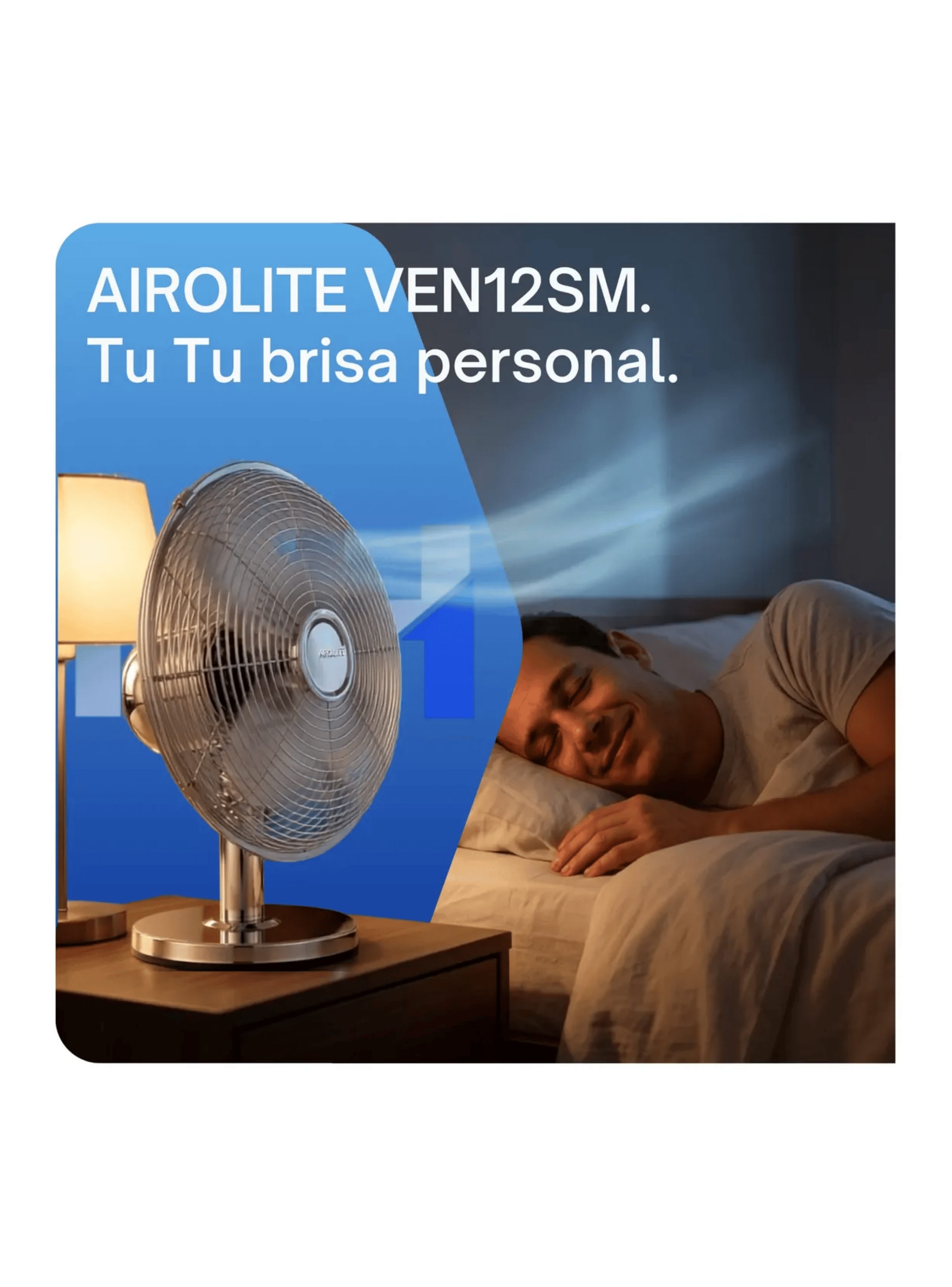 Ventilador Sobremesa 12 Pulgadas Airolite V12sm Metalico 35w-2