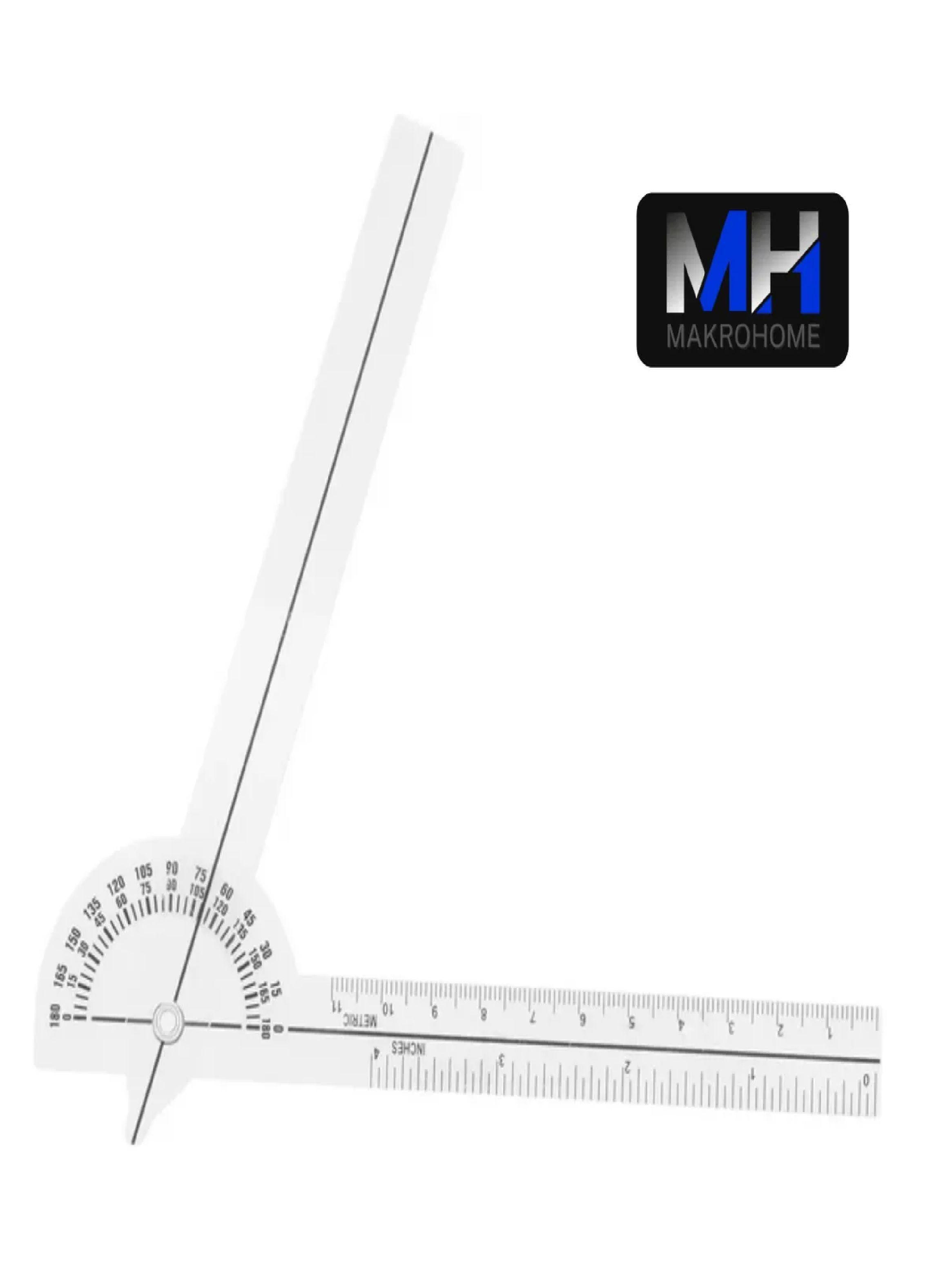 Goniometro Transparente 11cm 0-180° Fisioterapia Kinesiologo-3