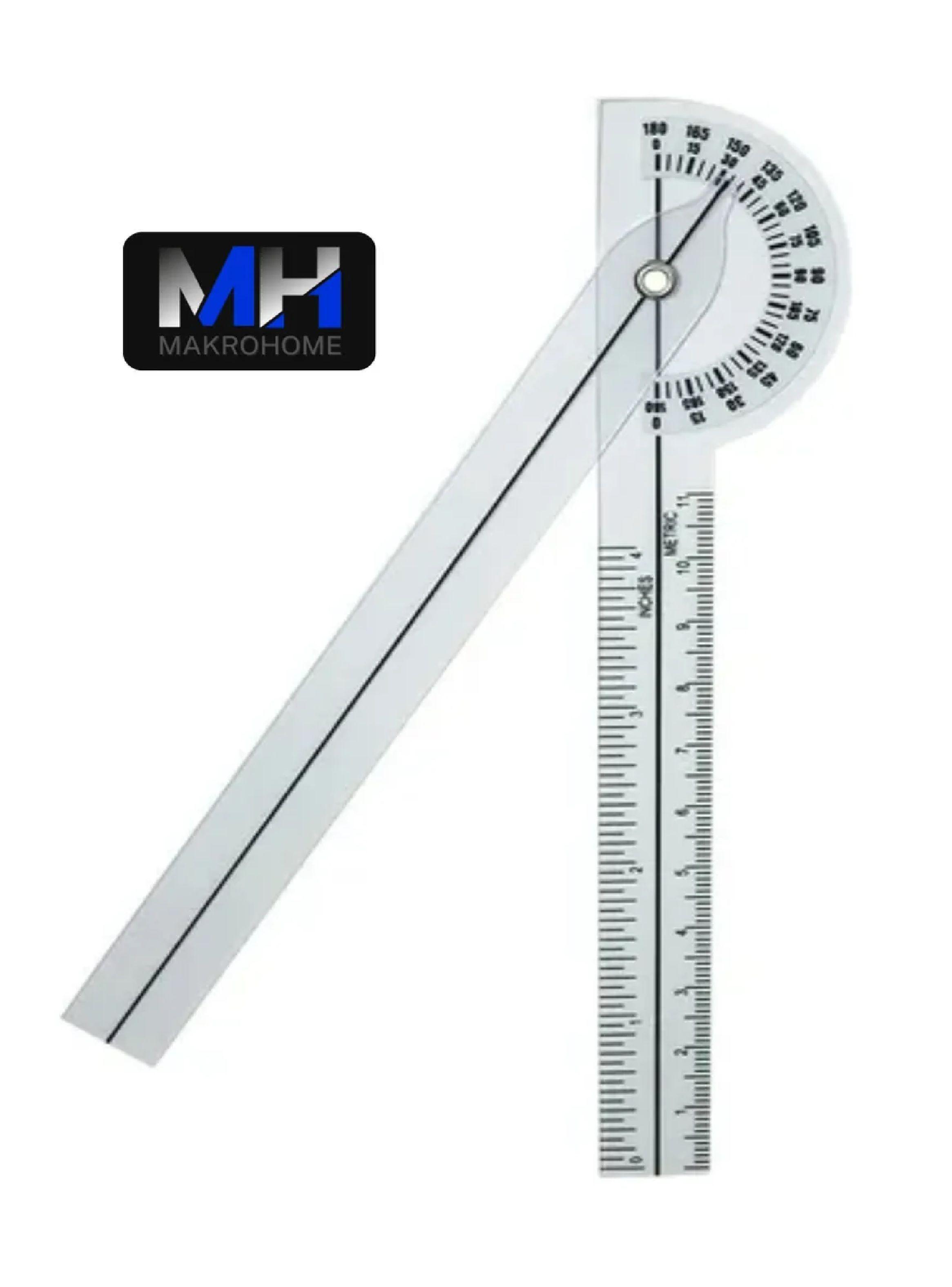 Goniometro Transparente 11cm 0-180° Fisioterapia Kinesiologo-4