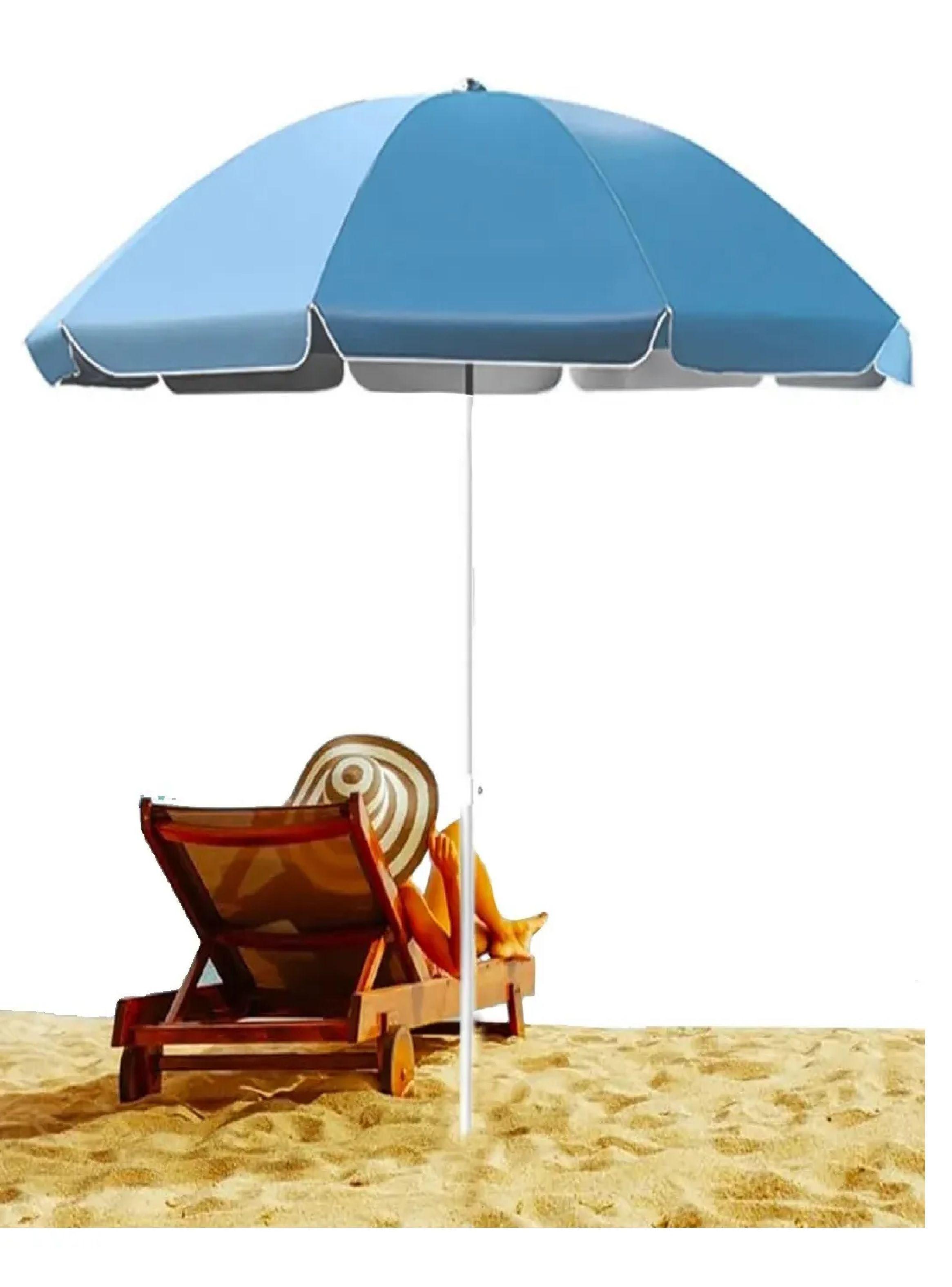 Pack X 2 Quitasol Filtro Uv Paraguas Sombrilla Celeste 160cm-3