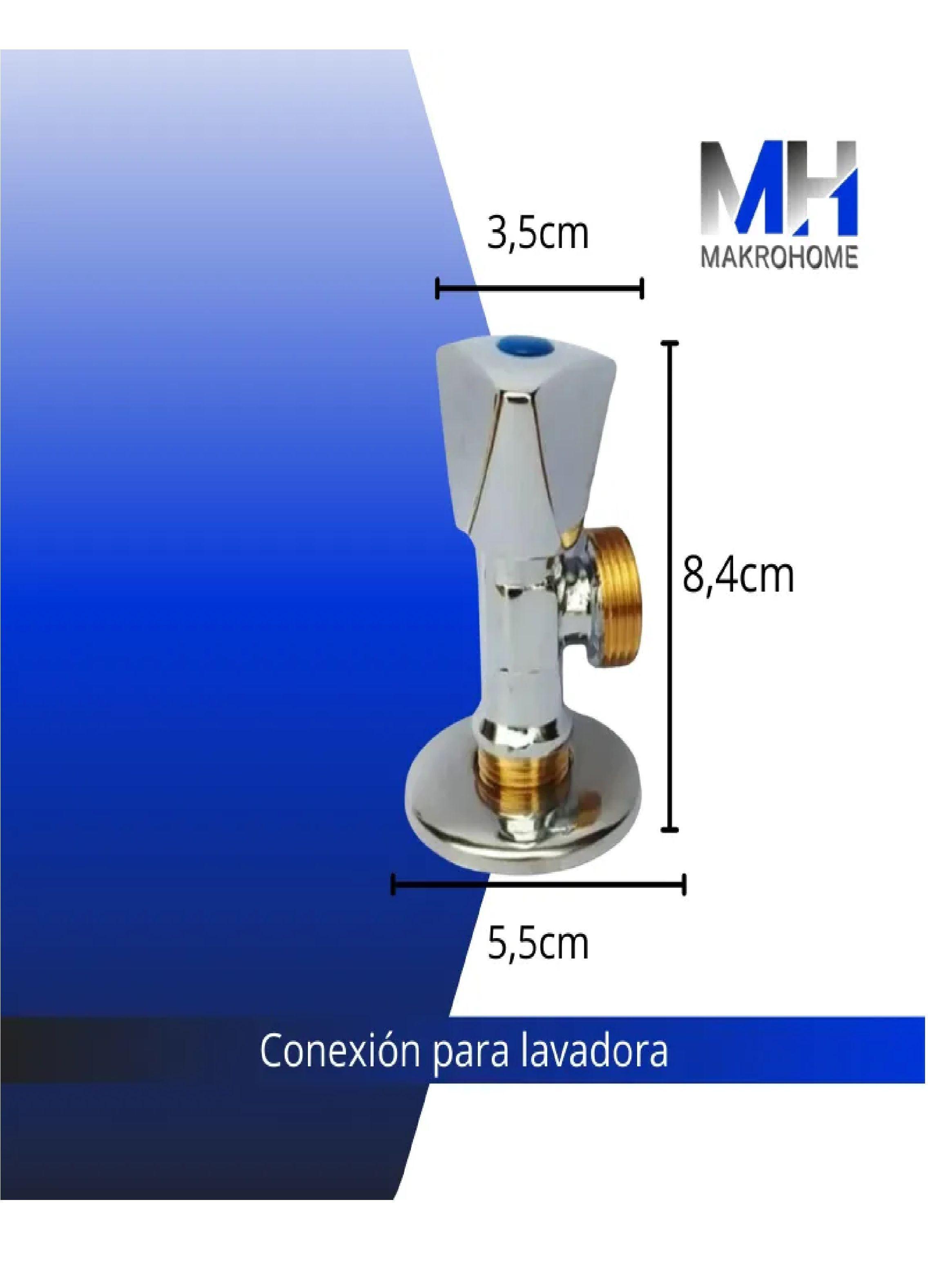 Llave Angular Para Lavadora Bombata He 1/2 X 3/4 Aquakit-3
