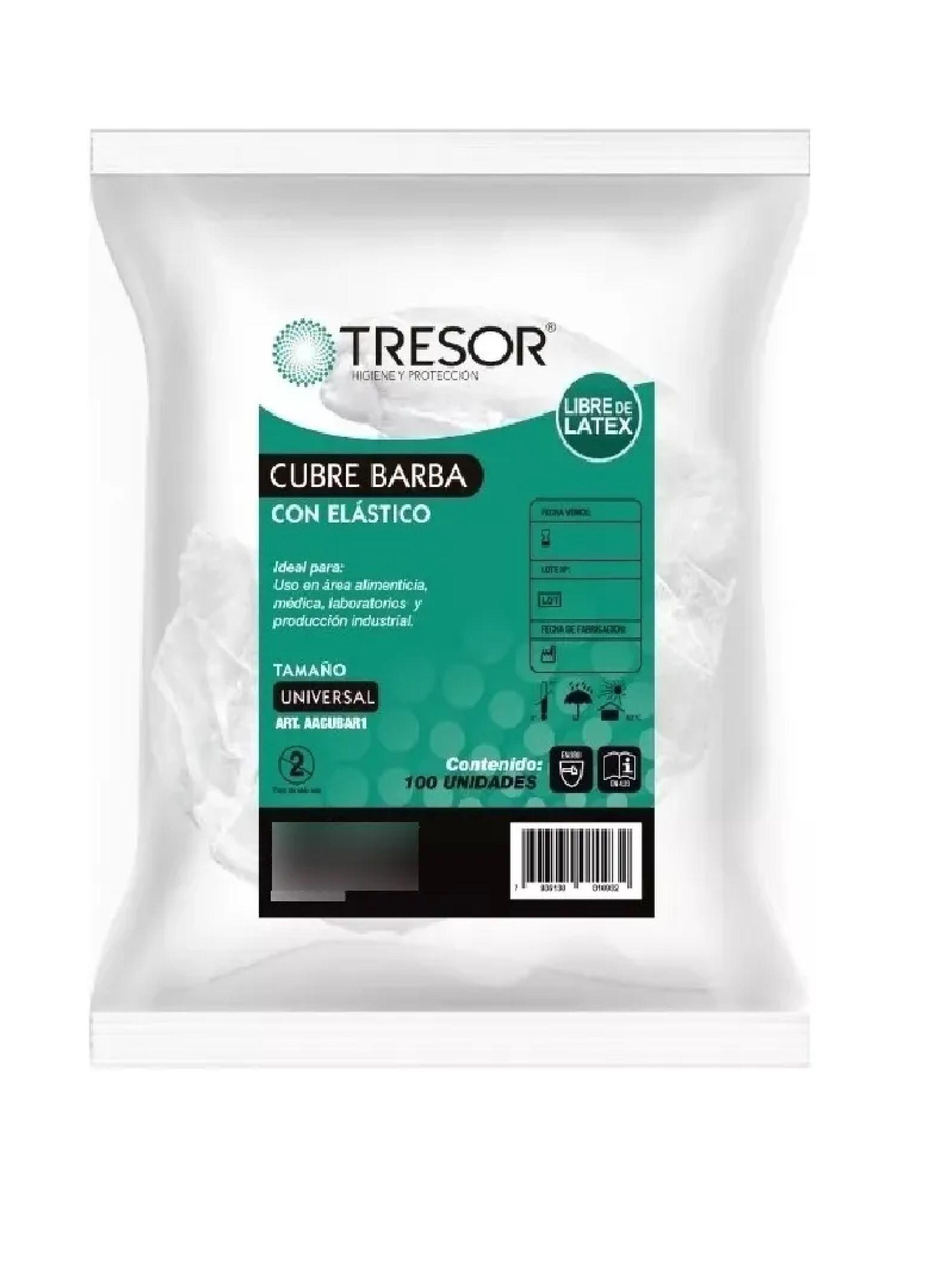 Cubre Barba Desechable Elastico Pack X 500uni Tresor Blanco-5