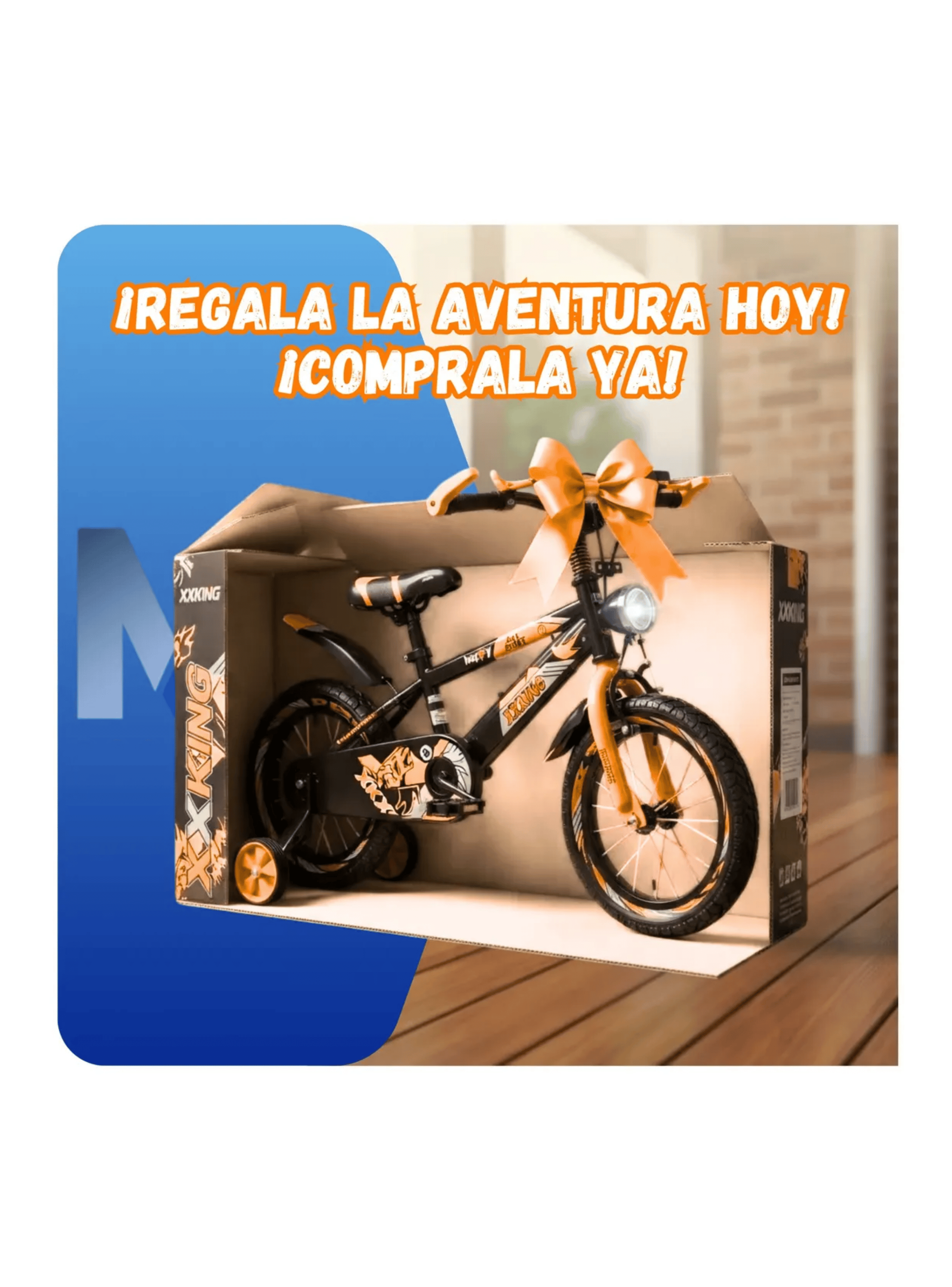 Bicicleta Infantil Con Rueditas Luz Led Guardabarros 12 O 16-2