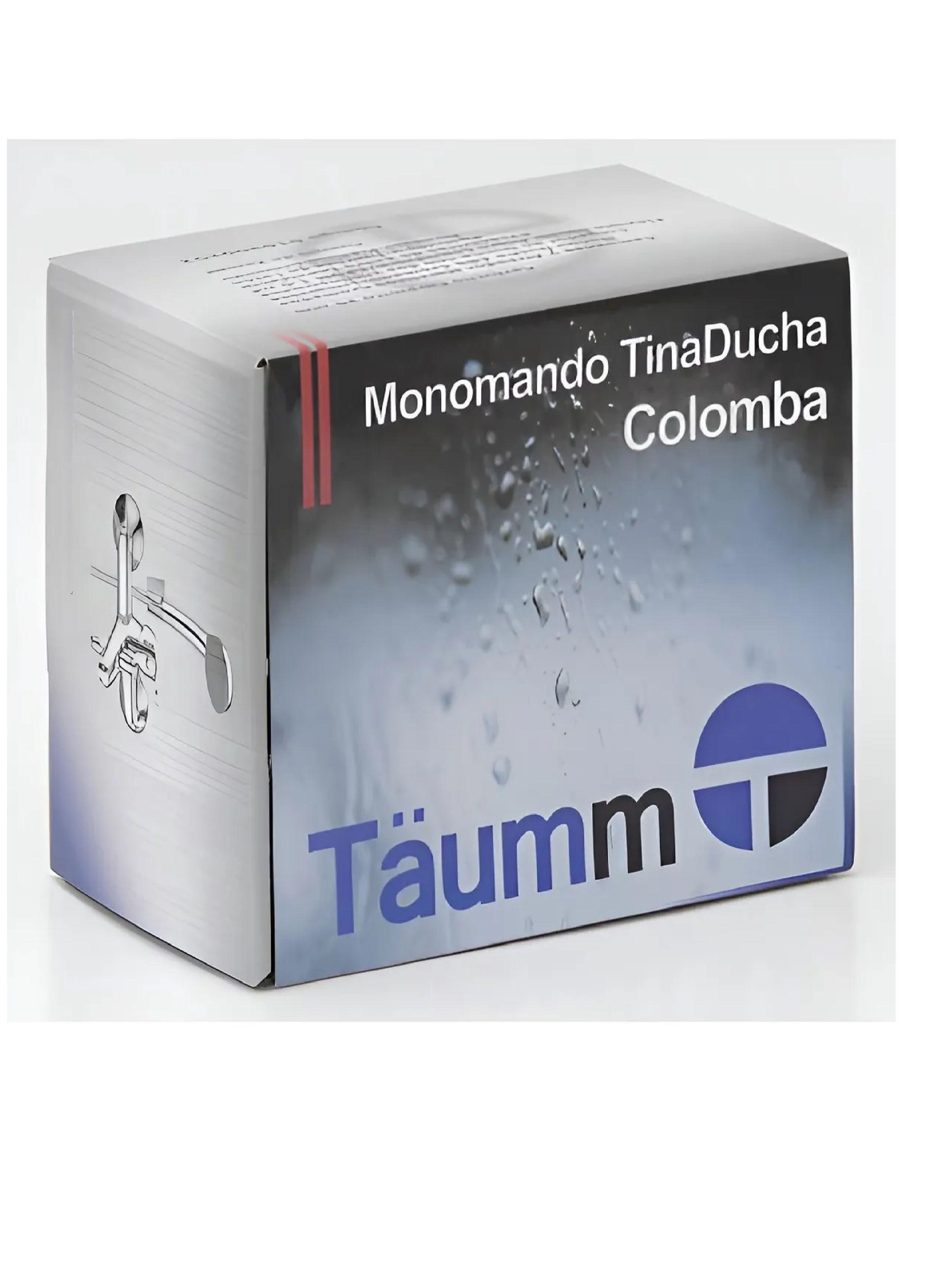 Llave Monomando Tina Ducha Colomba Taumm Kit Completo-4