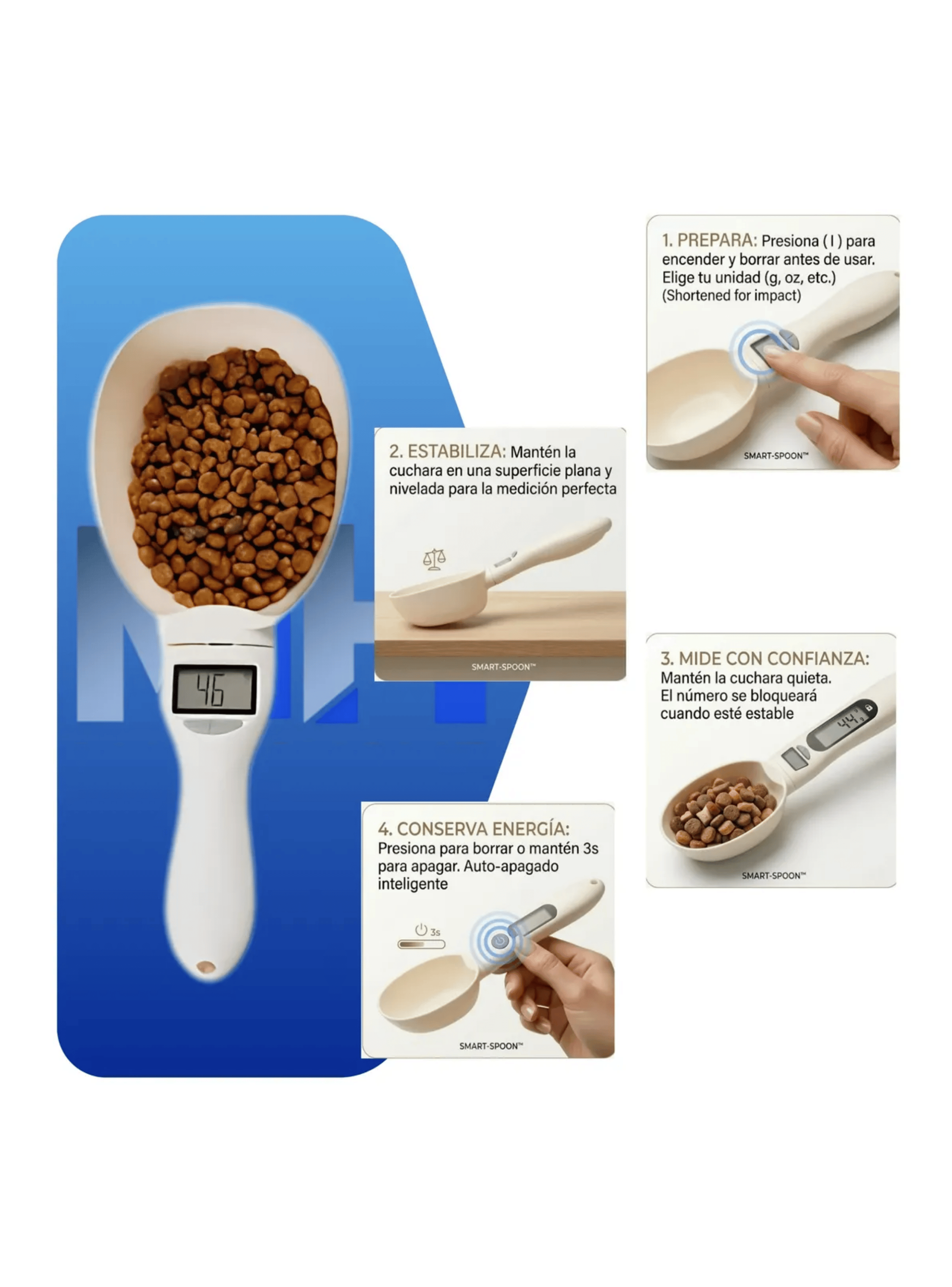 Cuchara Gramera Bascula Digital Comida Reposteria Hasta 800g-7