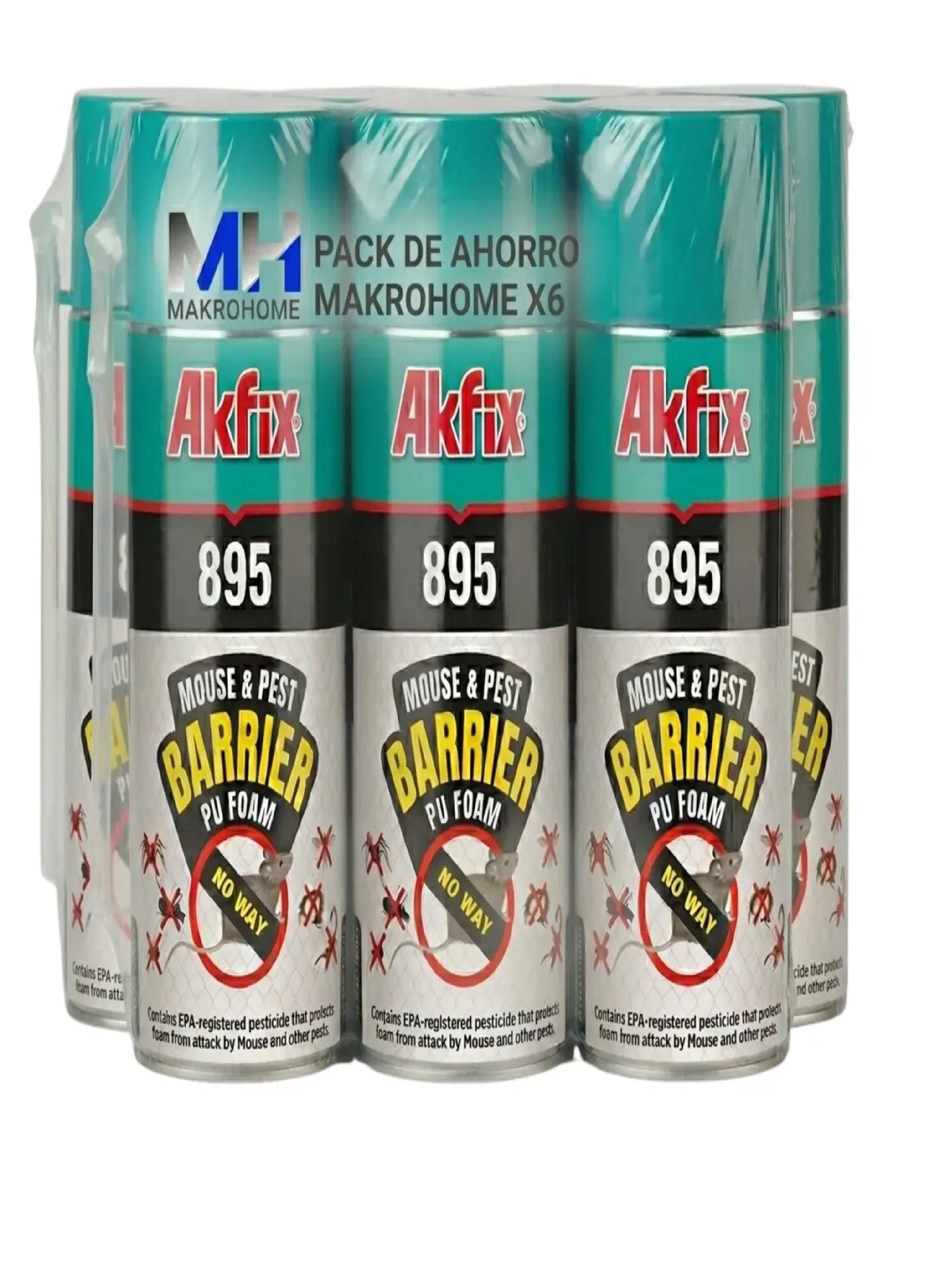 Pack X6 Sellador Espuma Akfix 895 Anti Ratones E Insectos-0