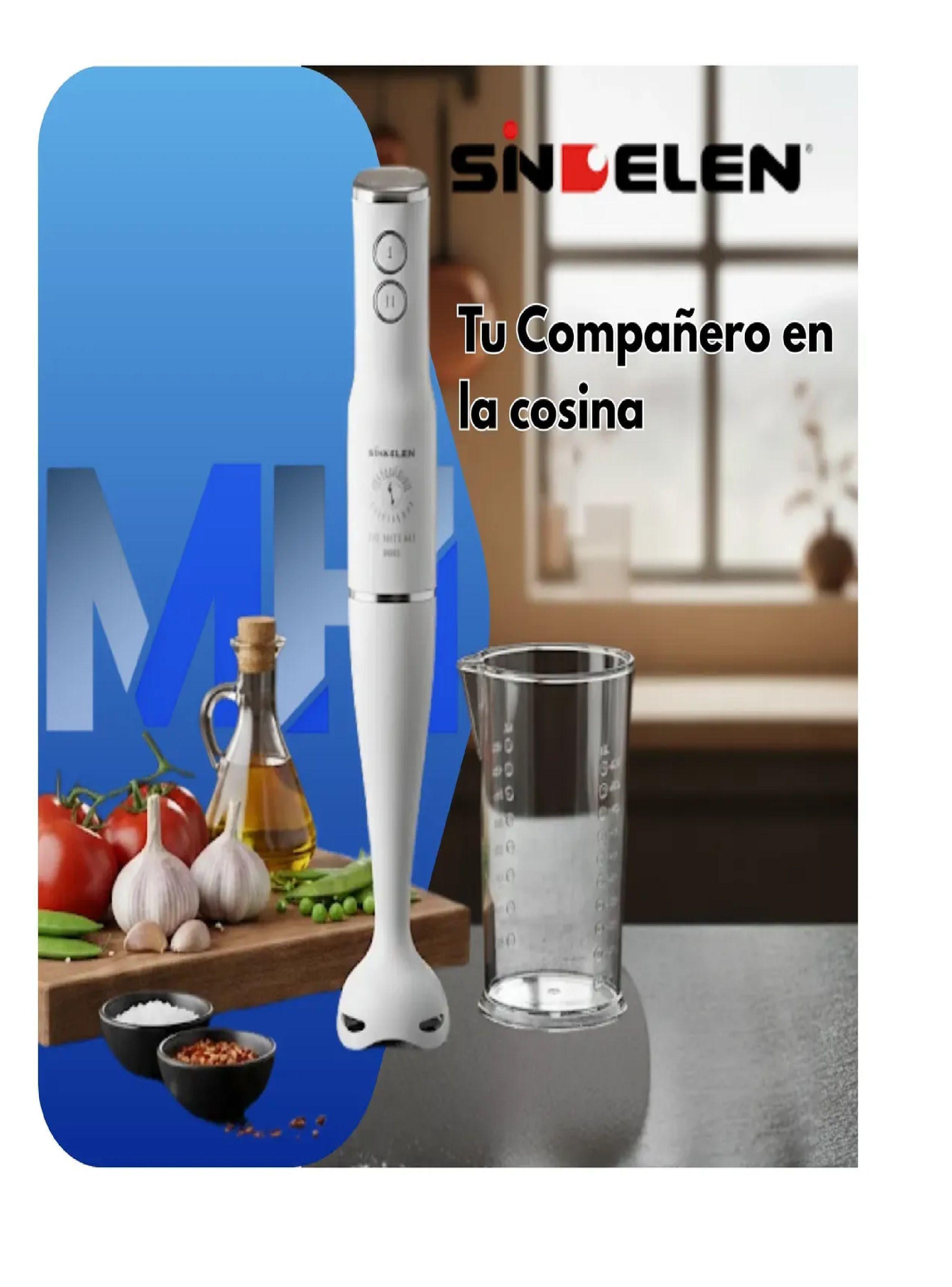 Batidora De Inmersion Sindelen Bm-500bl 450w + Vaso Medidor-3