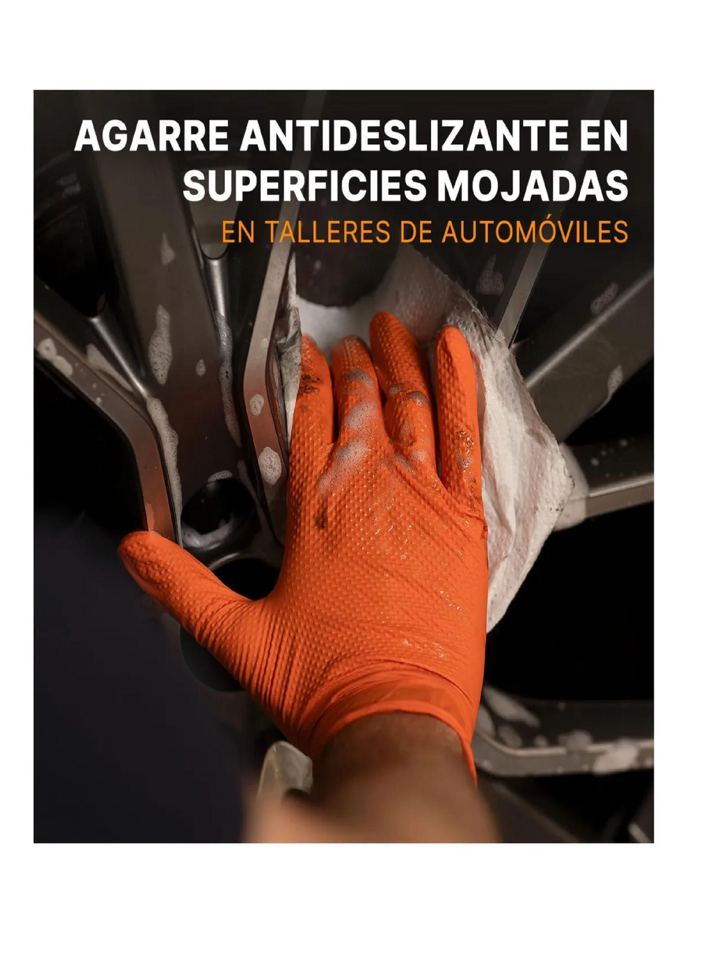 Guantes Naranjo Diamantado 8.5 Grs Pro Cleancarrier 50unds-5