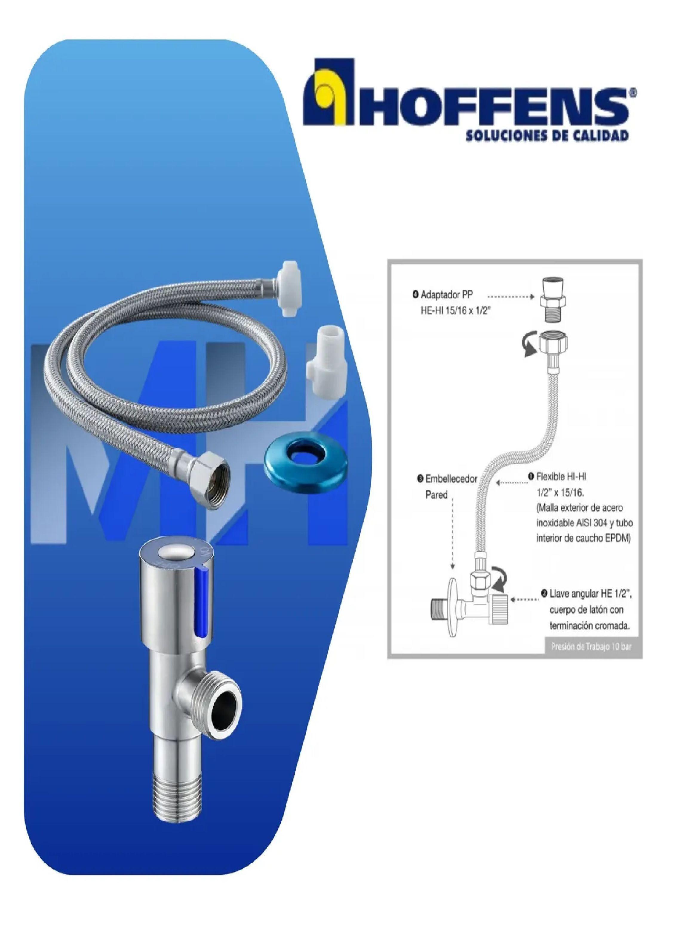 Llave Angular Laton Flexible Vinilo 35cm 1 2x15 16 Hoffens-4