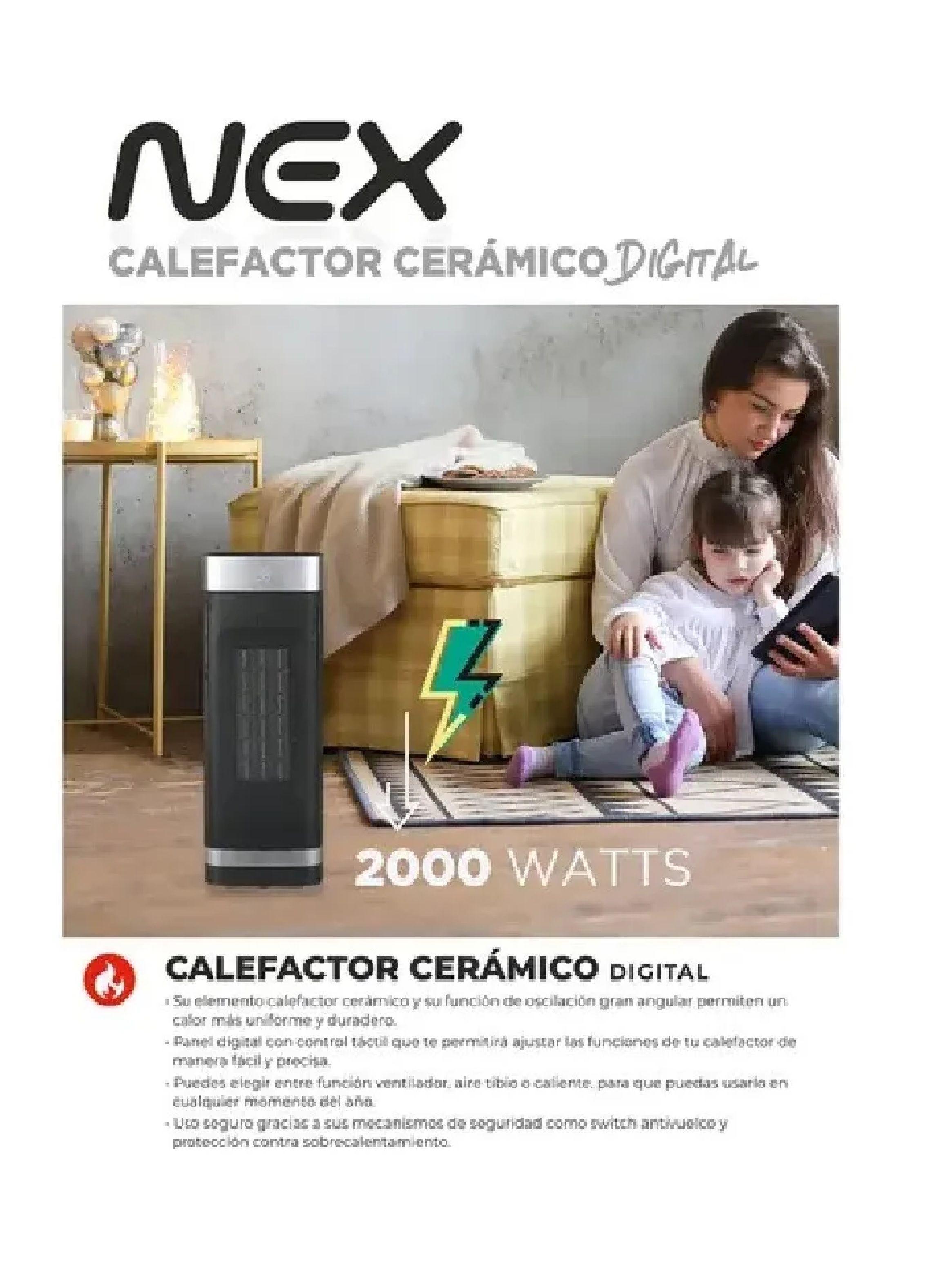 Calefactor Ceramico Digital 2000w Nex Digital Con Oscilacion-4