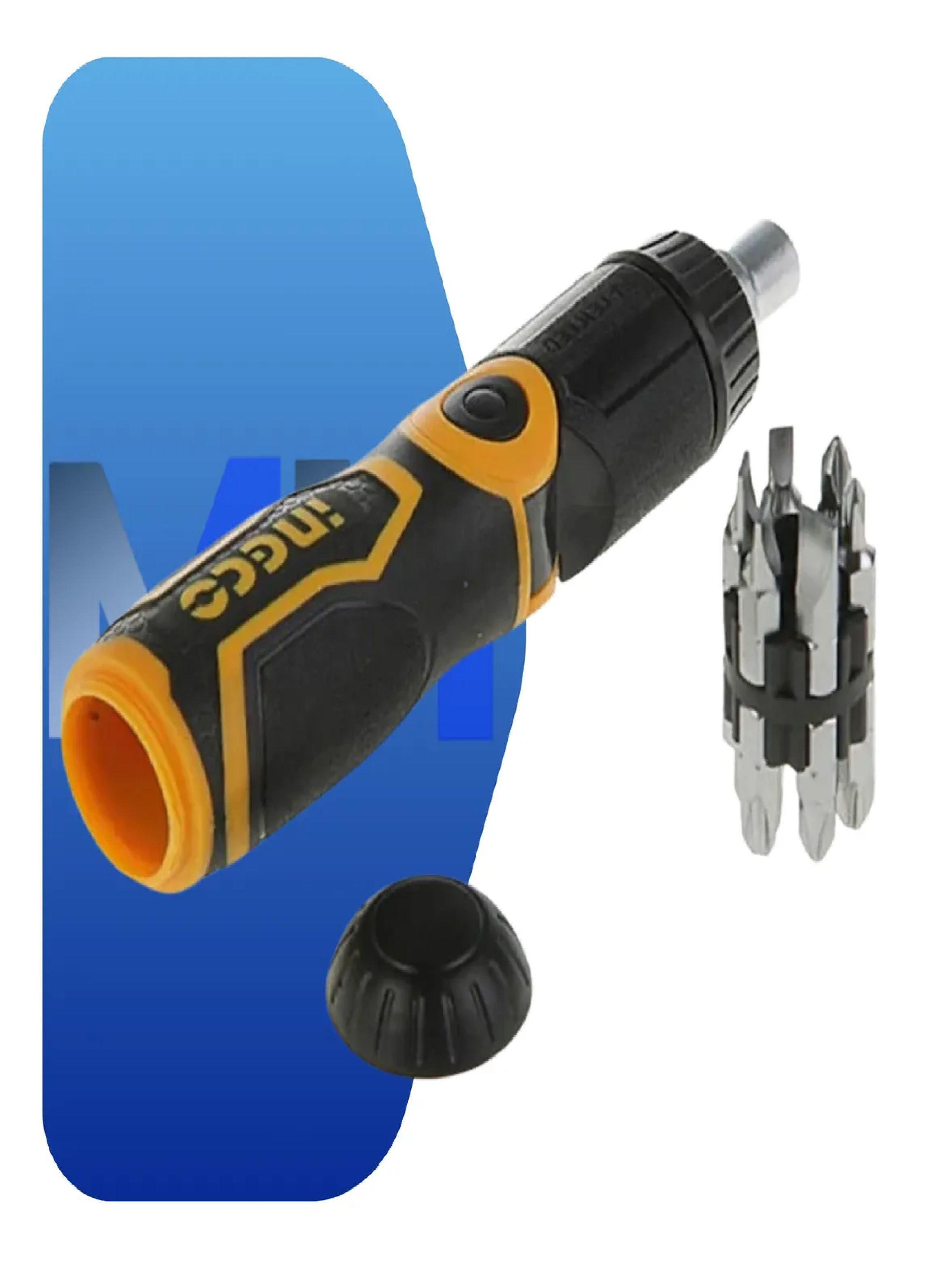 Juego De Destornillador De Ratchet Ingco 13 En 1 Versatilida-5