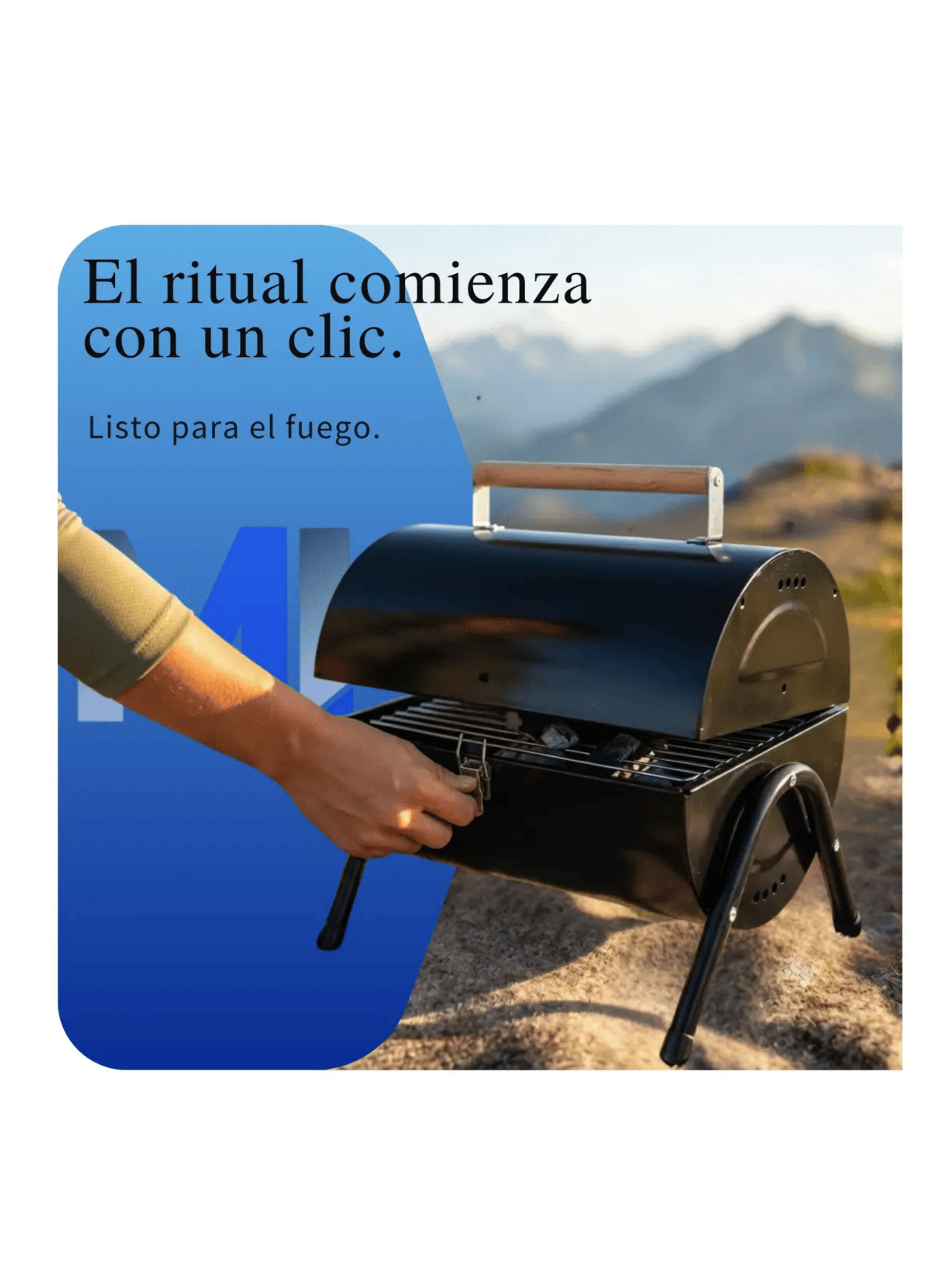 Parrilla Asador A Carbon Tipo Barril Portatil Camping-5