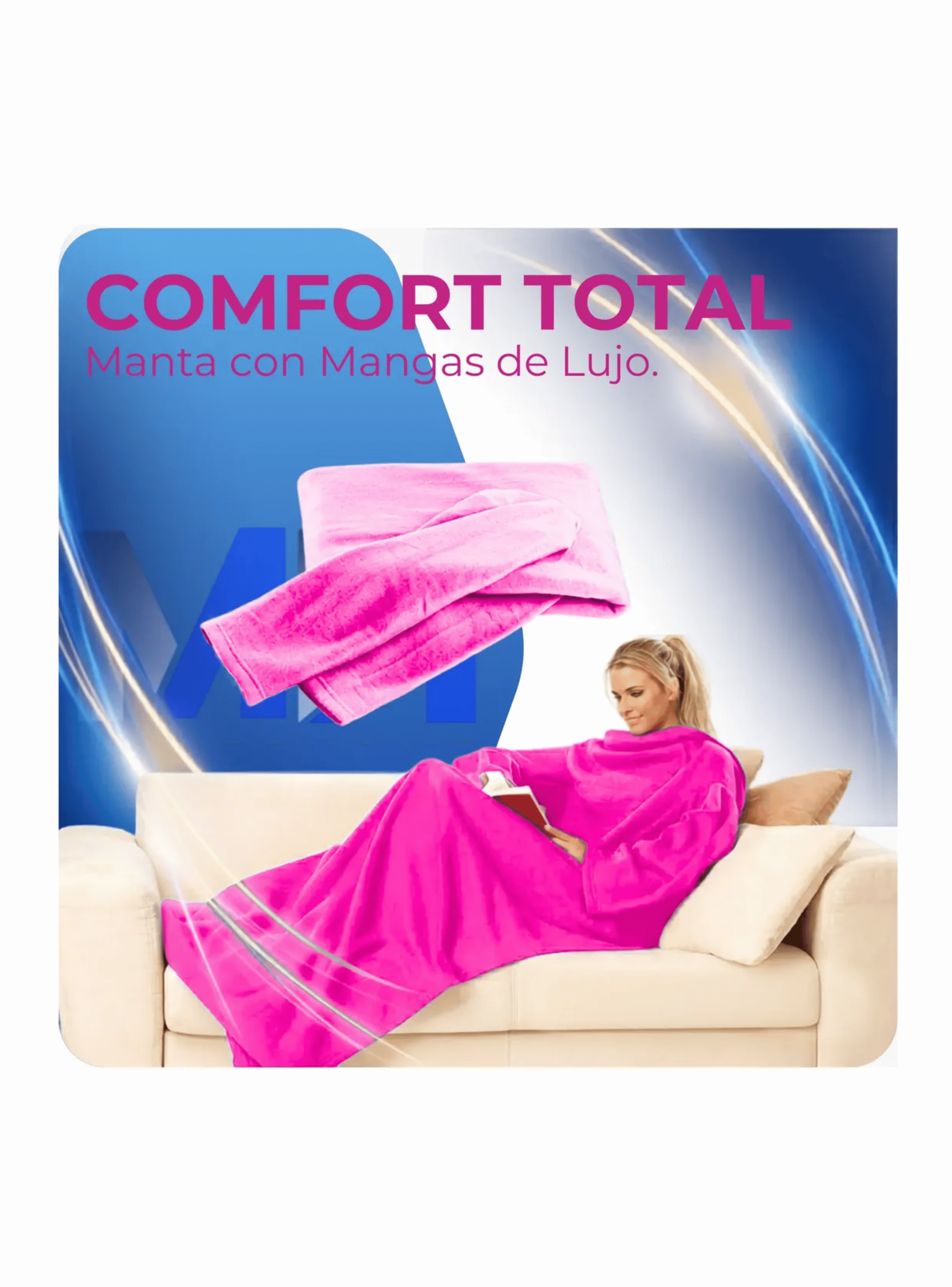Manta Polar Con Mangas Frazada Vestible Invierno 180x130cm-6