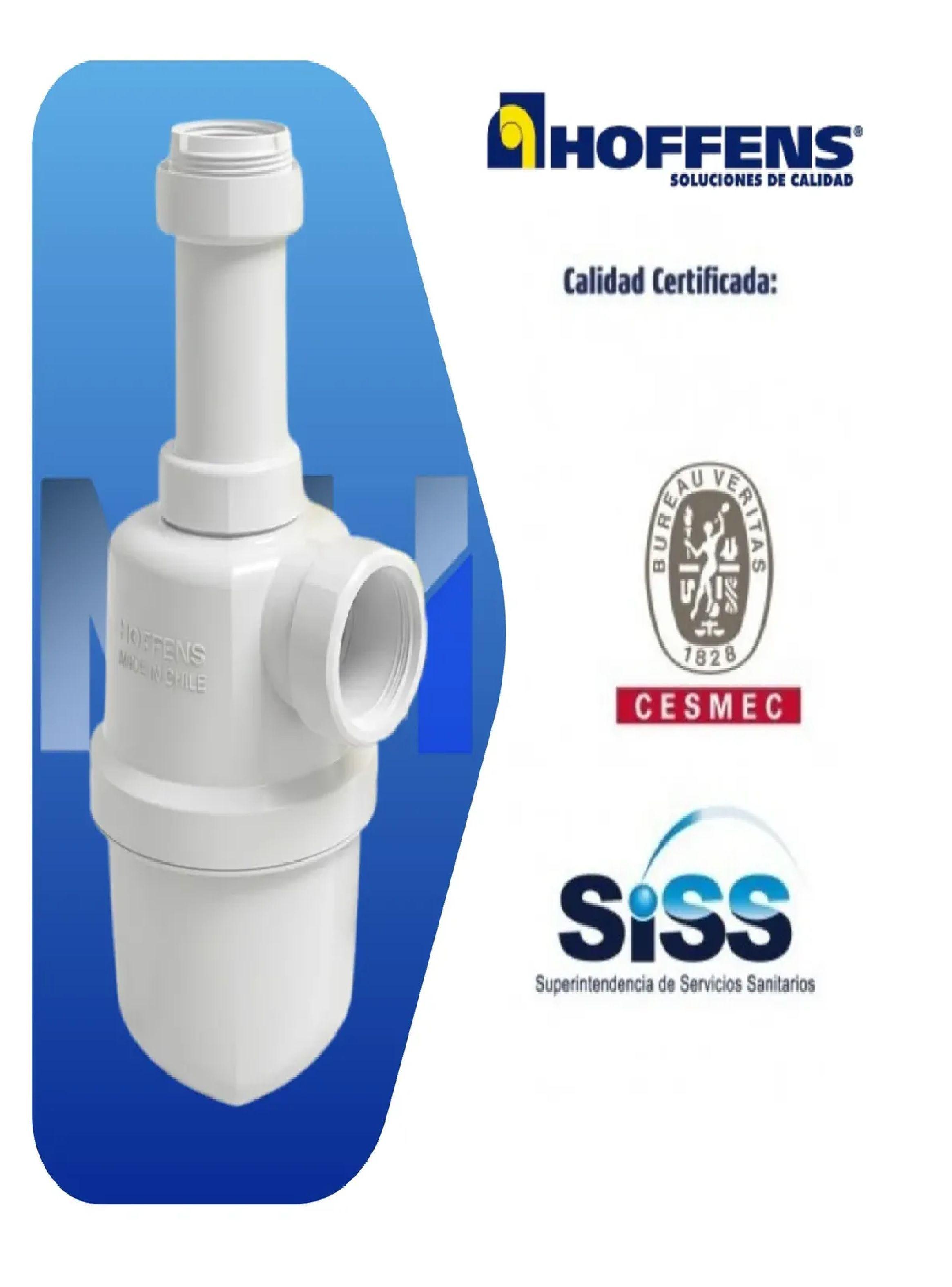 Sifon Lavaplatos Loa Salida Recta 1 1/2 Y 1 1/4 Certificado-2