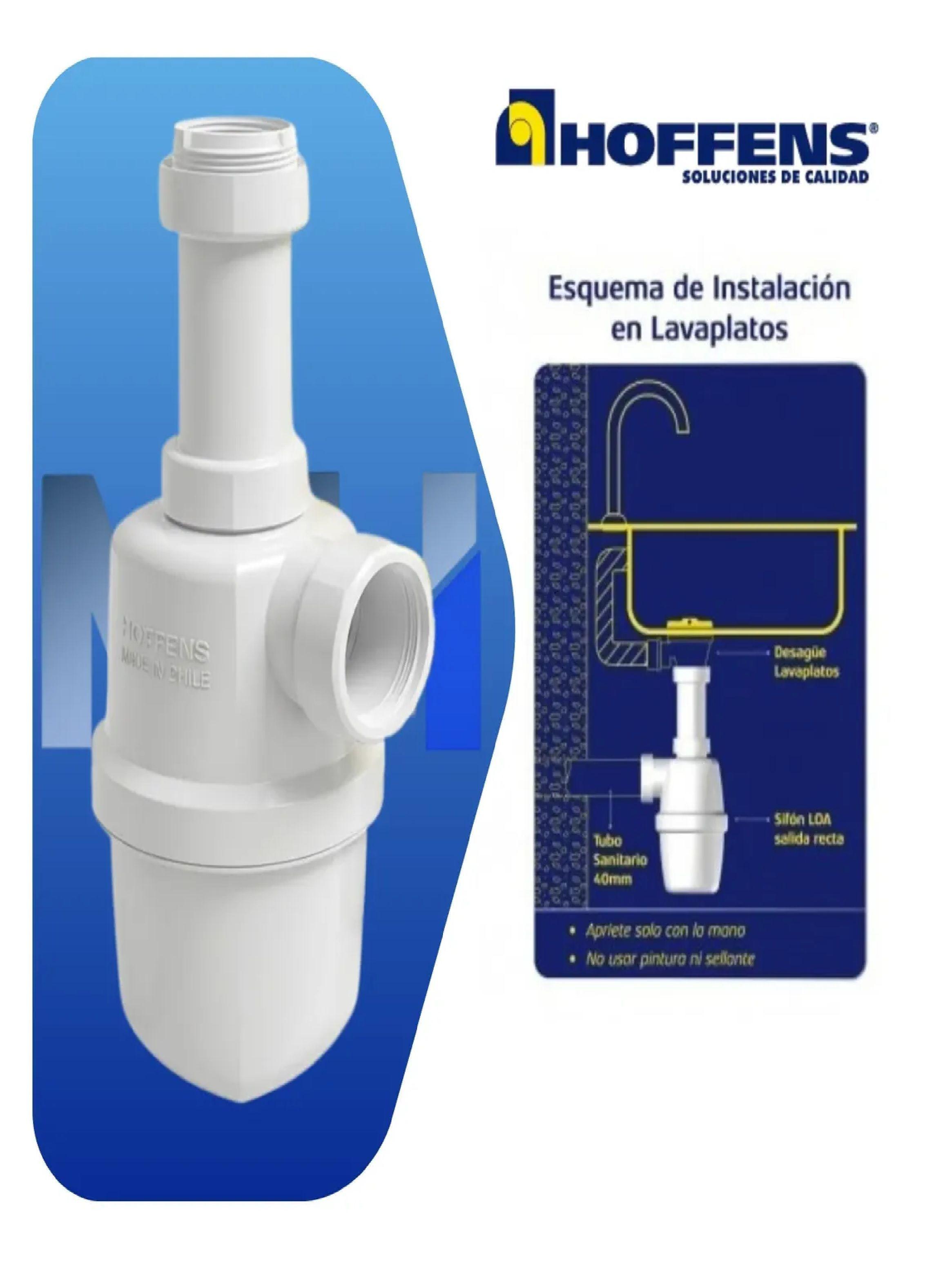 Sifon Lavaplatos Loa Salida Recta 1 1/2 Y 1 1/4 Certificado-3