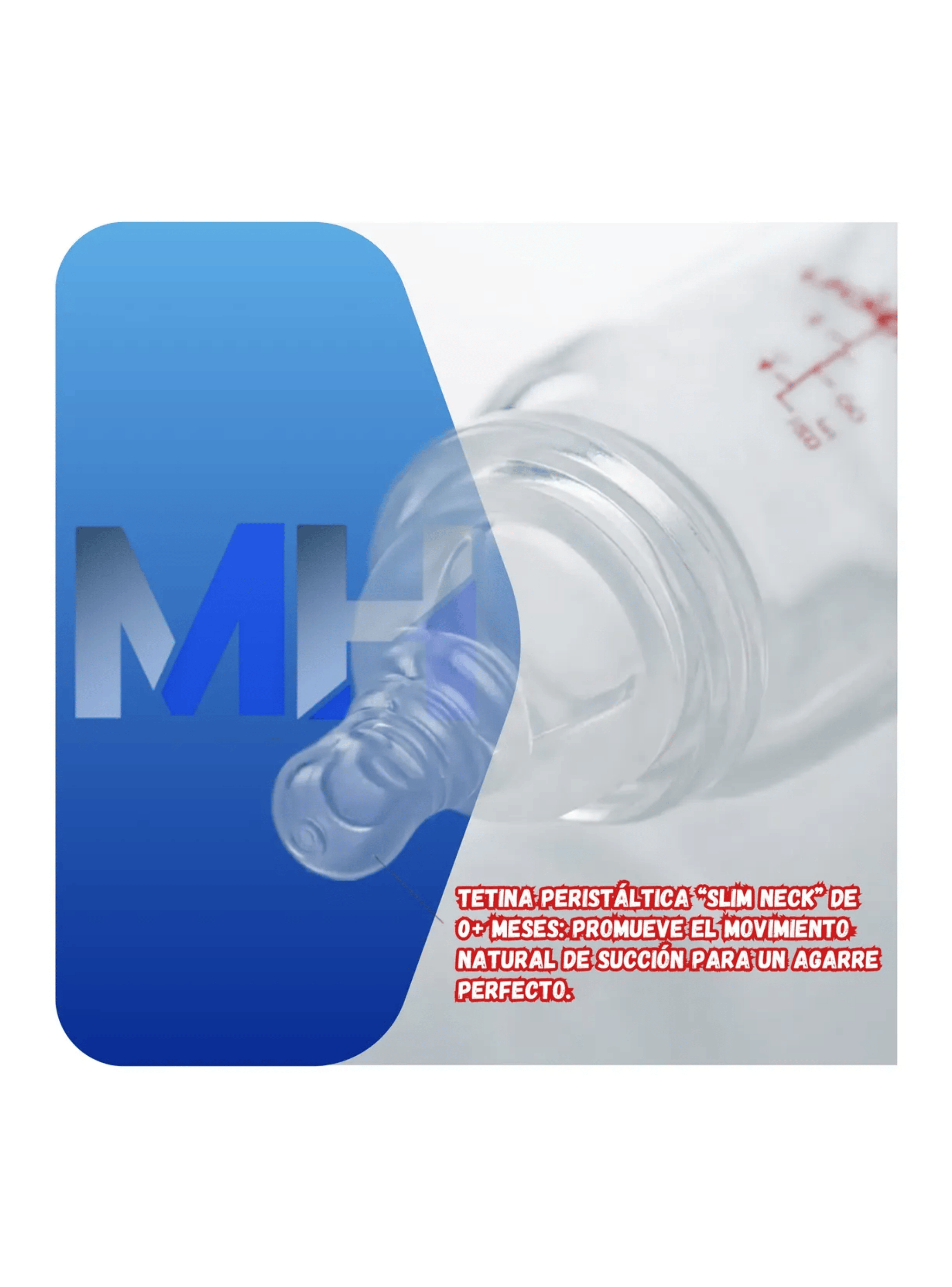 Mamadera Vidrio Pigeon Flexible 120ml Tetina Anti Colico 0m-5
