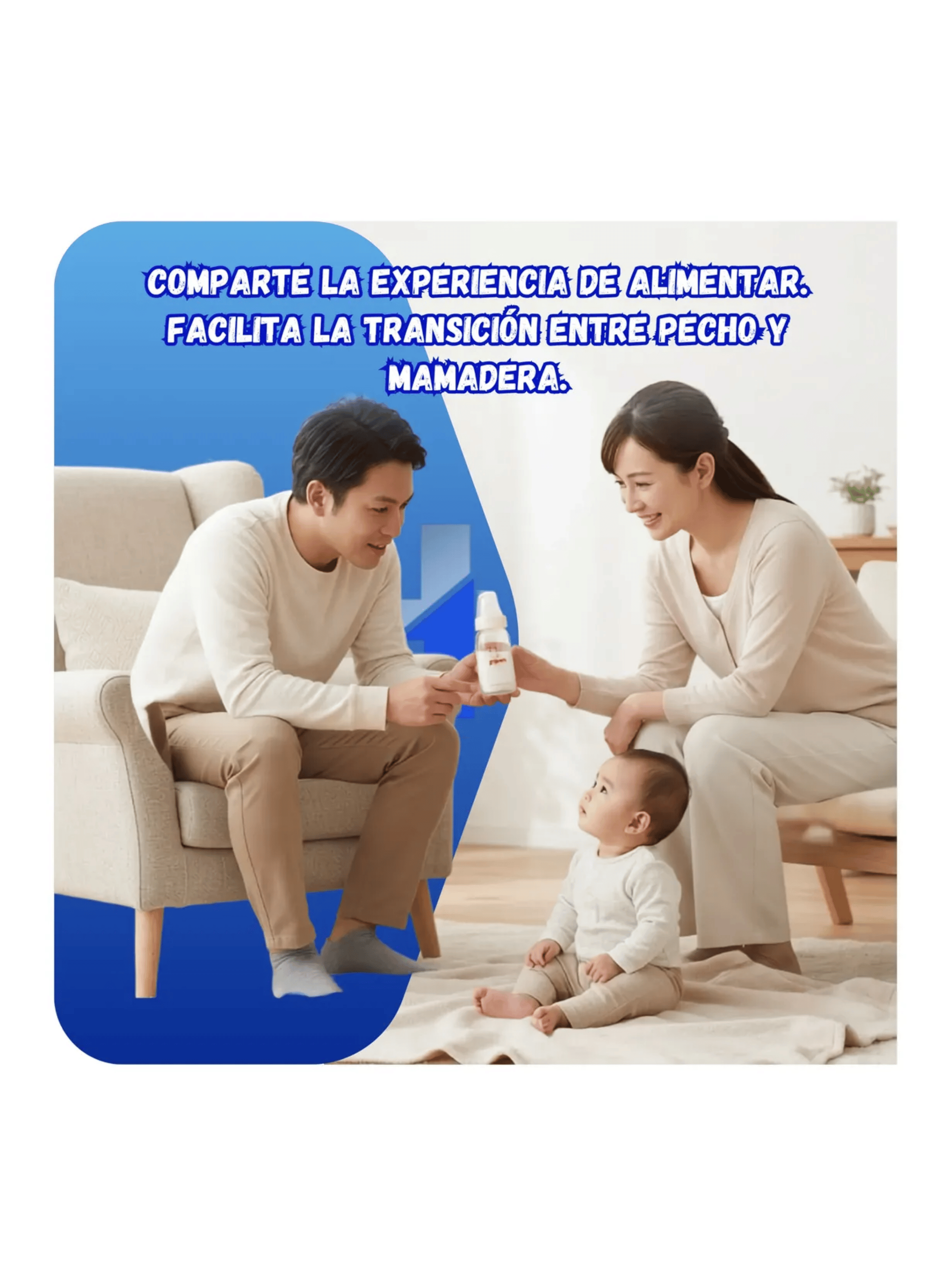 Mamadera Vidrio Pigeon Flexible 120ml Tetina Anti Colico 0m-6