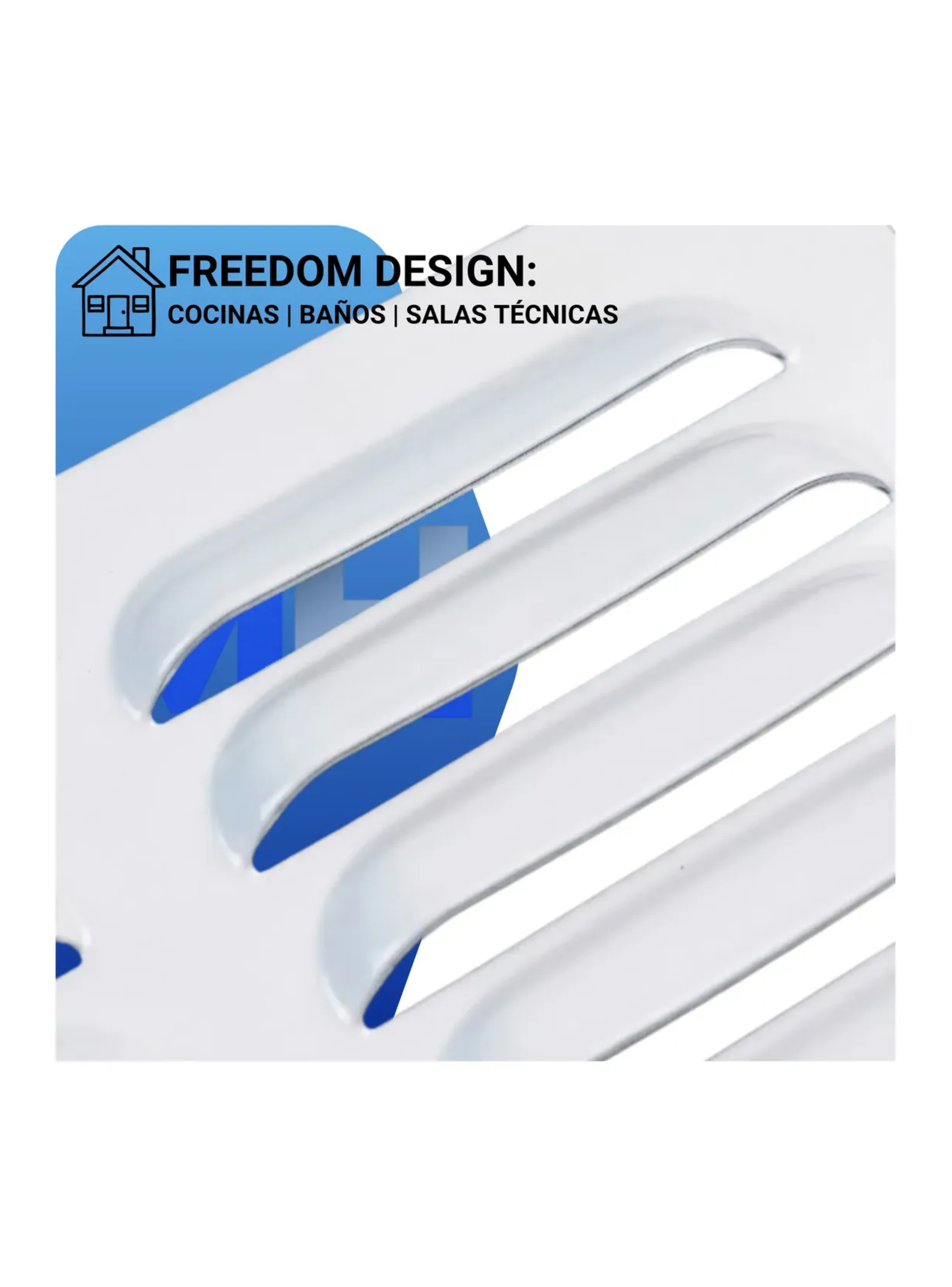 Celosia De Ventilacion Aluminio 30x30 Cm Blanca Rejilla-4